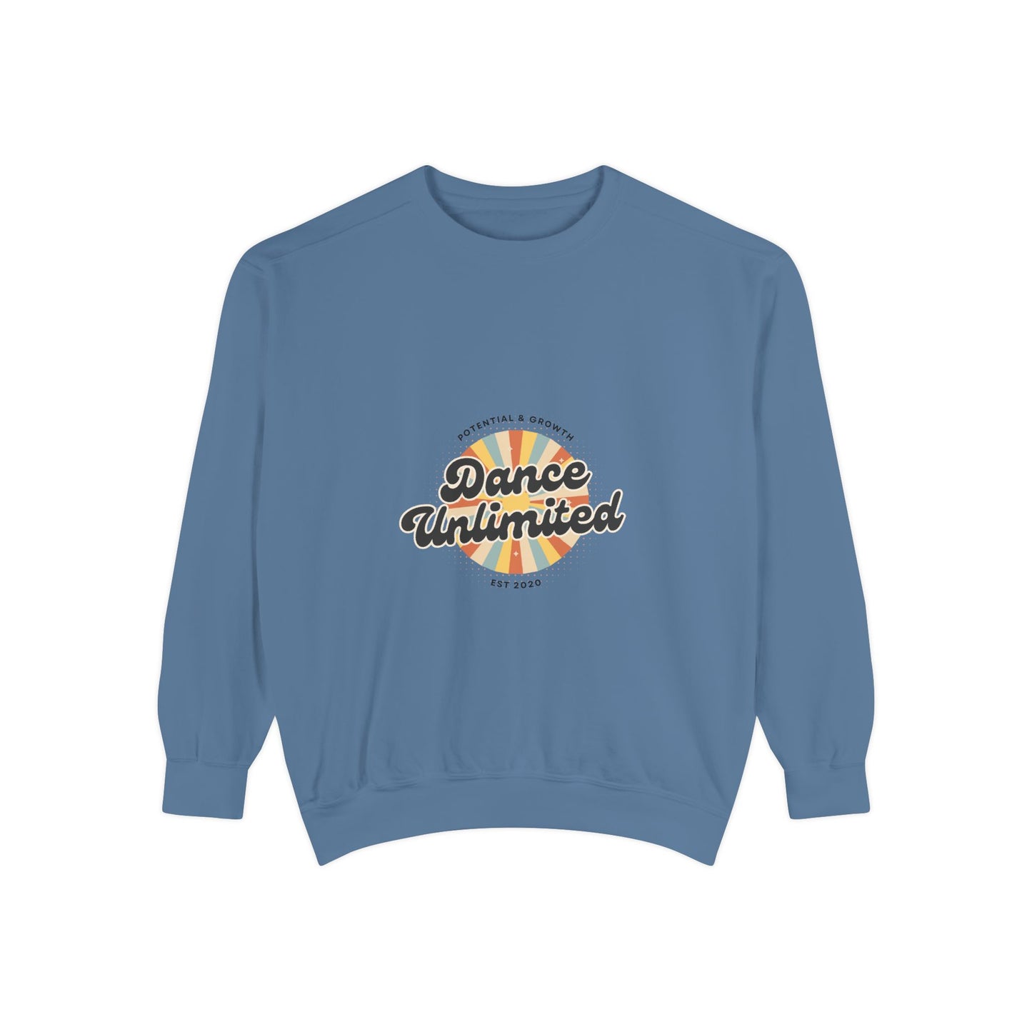 "Dance Unlimited – Potential & Growth" Unisex Lightweight Crewneck Sweatshirt – Retro-Inspired Motivational Dance Pullover for Performers & Creatives