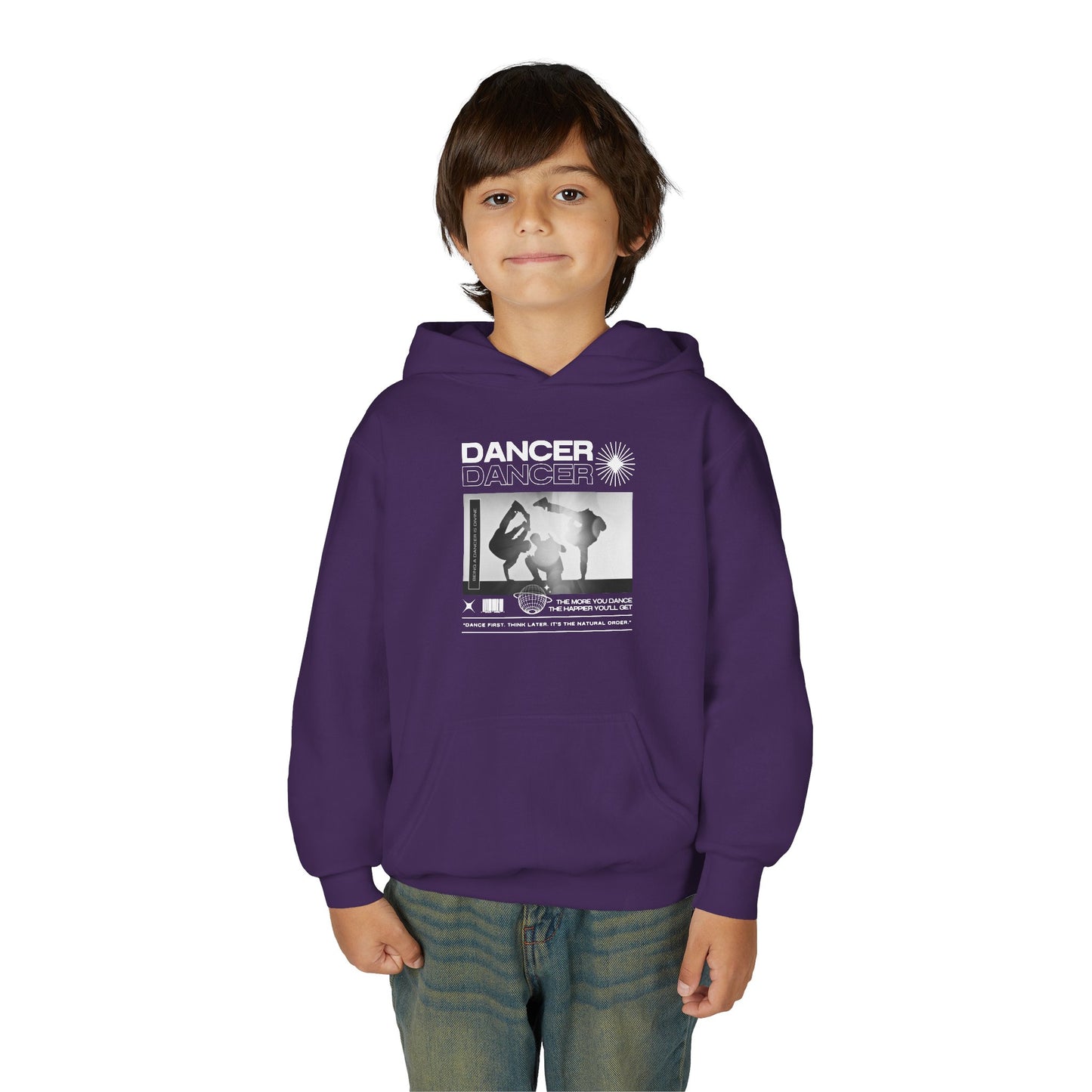 “Dancer” Breakdancer Streetwear Graphic | Unisex Youth Hoodie – Hip-Hop Dance Hoodie for Kids & Young Performers