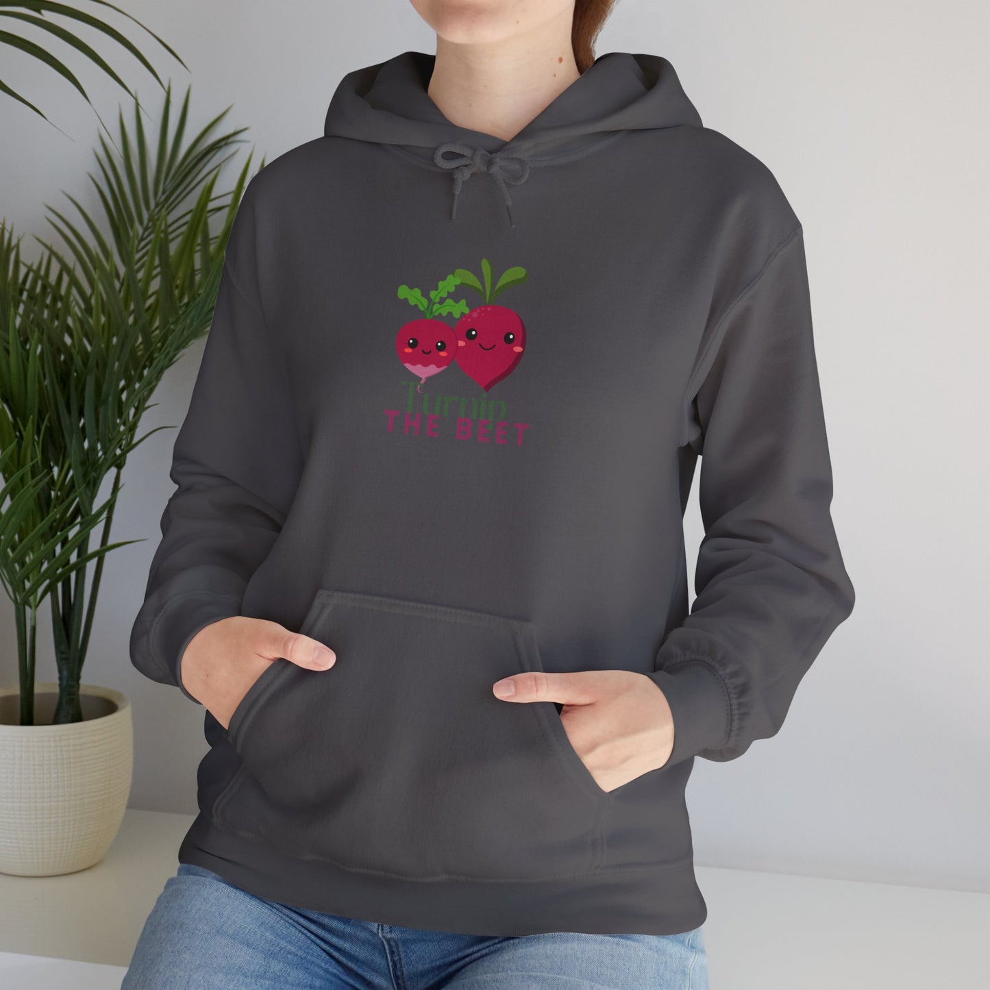 "Turnip the Beet" Unisex Hooded Sweatshirt – Funny Dance Pun Hoodie with Cute Veggie Graphic | Cozy Gift for Dancers & Foodie Fans