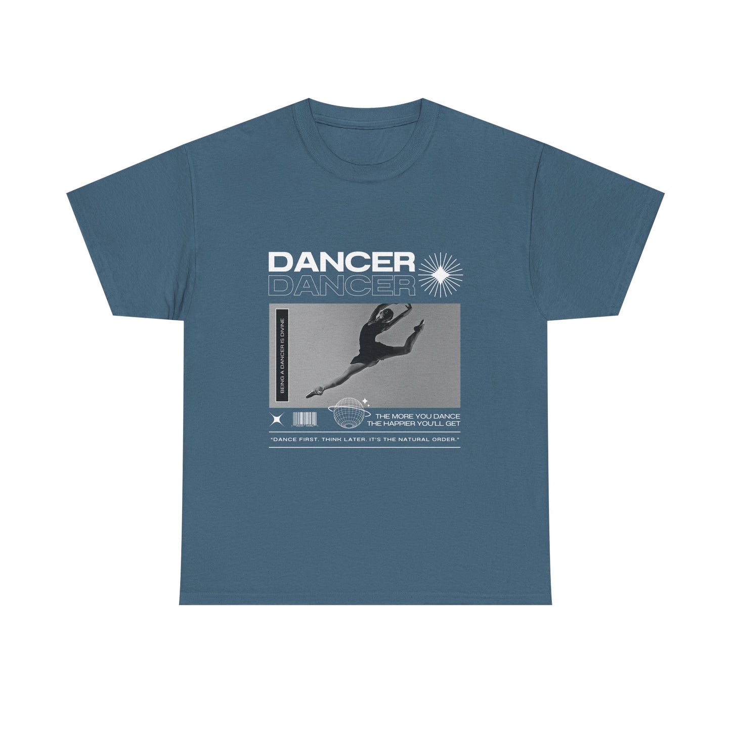 “Dancer” Mottos Streetwear Tee – Unisex Heavy Cotton Dance T-Shirt with Bold Graphic