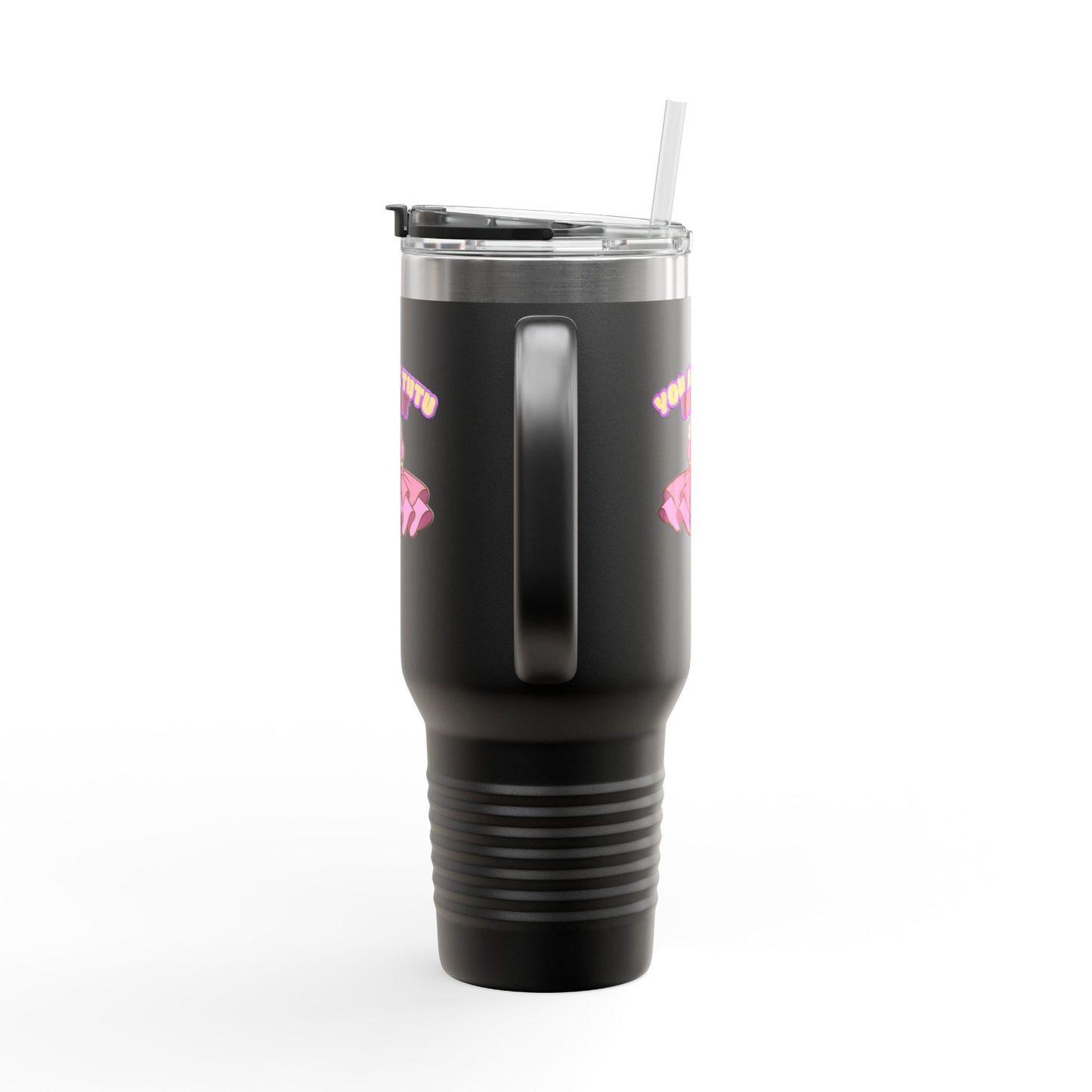 "You Are Tutu Sweet" 40oz Insulated Travel Mug – Cute Kawaii Cupcake Dance-Themed Stainless Steel Tumbler with Handle | Ballet Gift for Dancers & Dance Moms