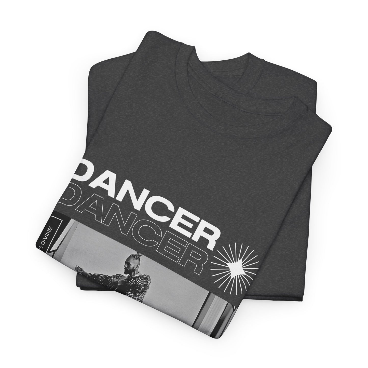 "Dancer "Jazz Pose Unisex Heavy Cotton Tee – Streetwear-Inspired Jazz Dance Graphic T-Shirt for Performers