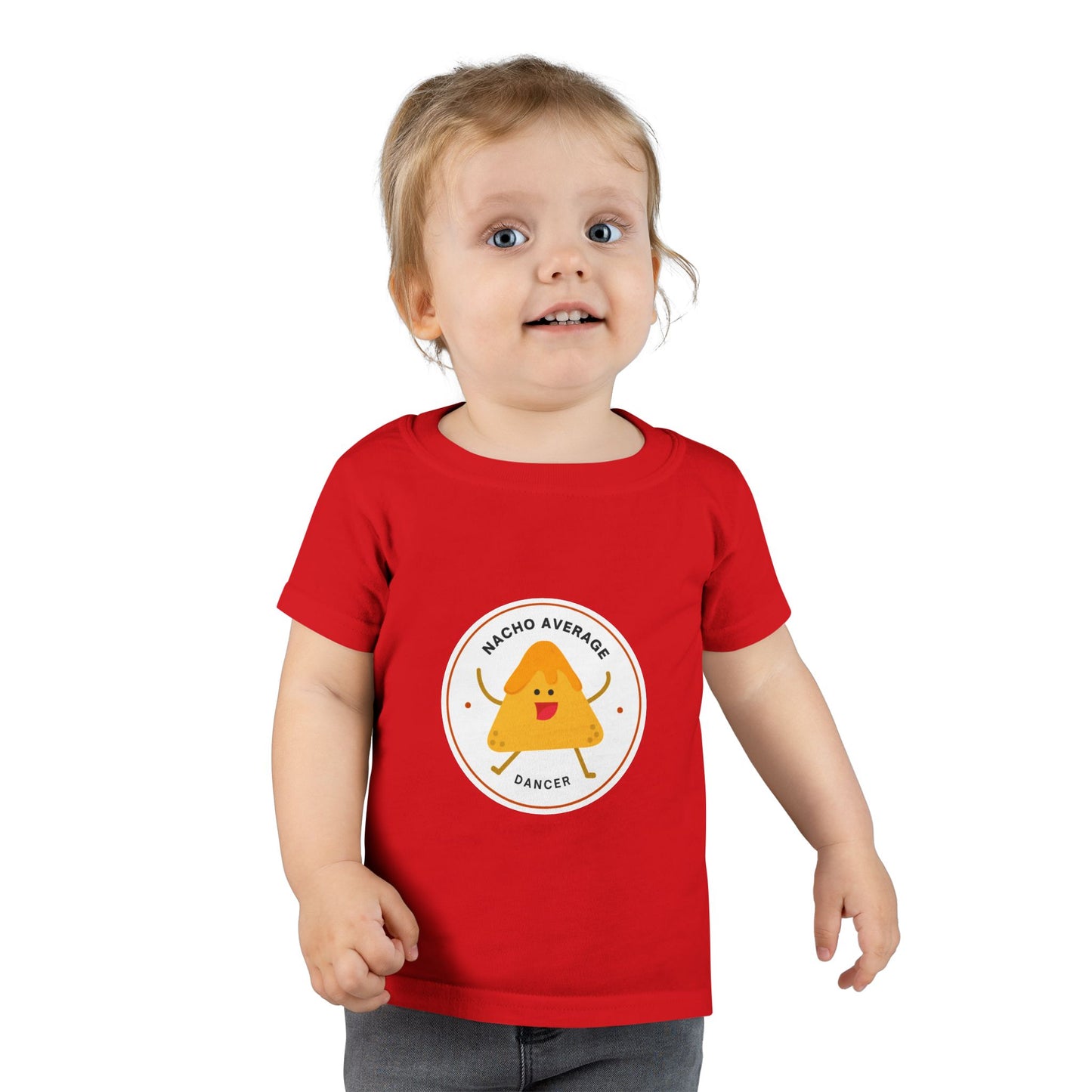 "Nacho Average Dancer" Toddler Dance T-Shirt – Cute Nacho Graphic Short Sleeve Tee for Kids