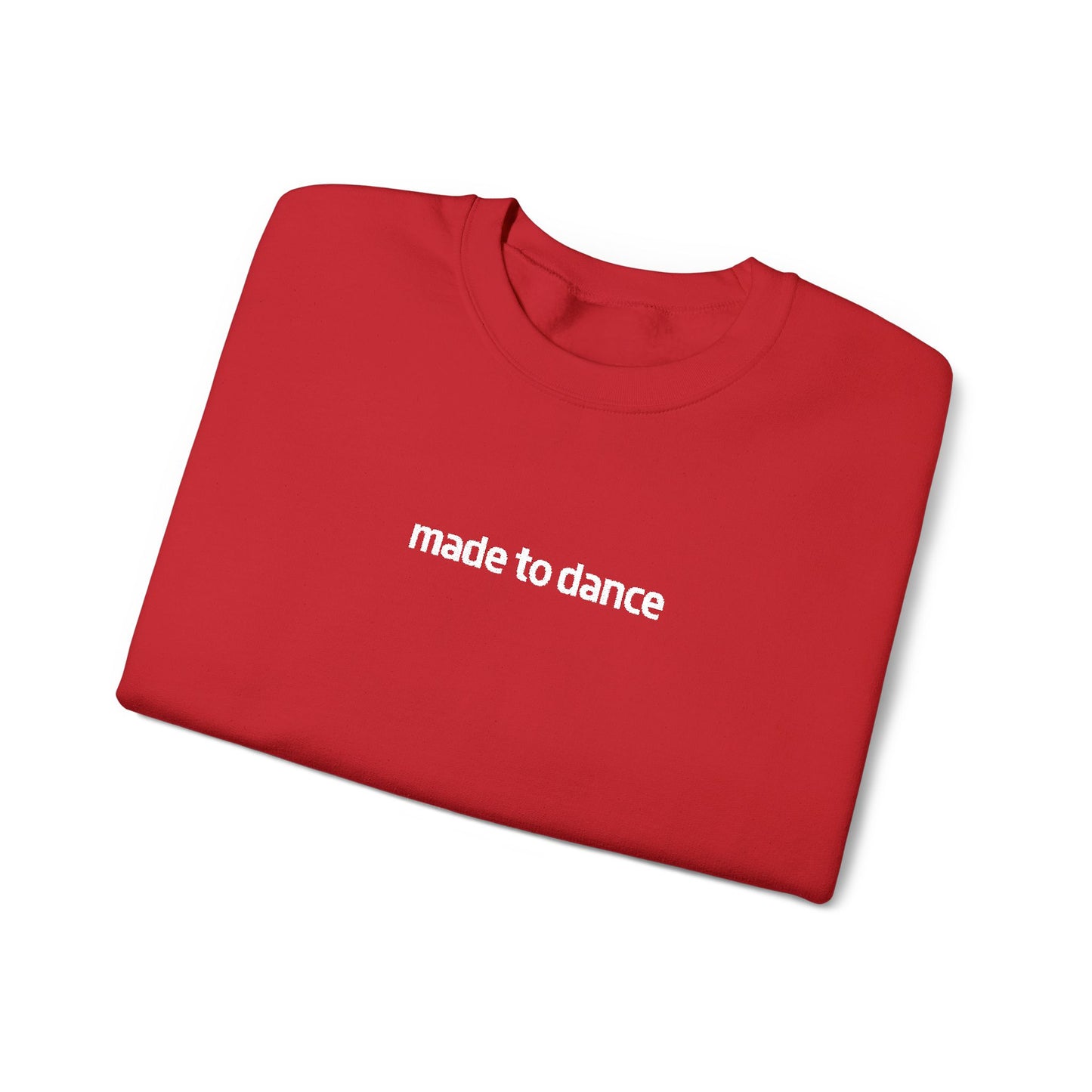 “Made to Dance" Unisex Heavy Blend™ Crewneck Sweatshirt – Embroidered Dance-Inspired Pullover for Adults & Kids