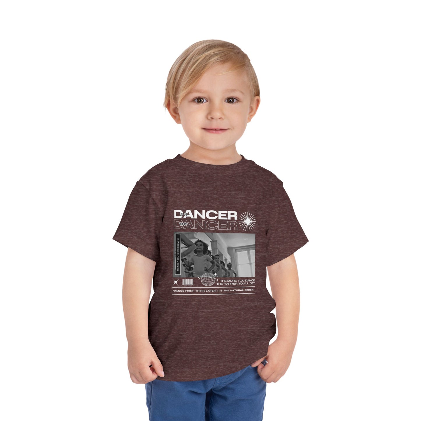 “Tiny Dancer" Toddler Short Sleeve T-Shirt – Streetwear-Inspired Ballet Class Graphic Tee for Kids