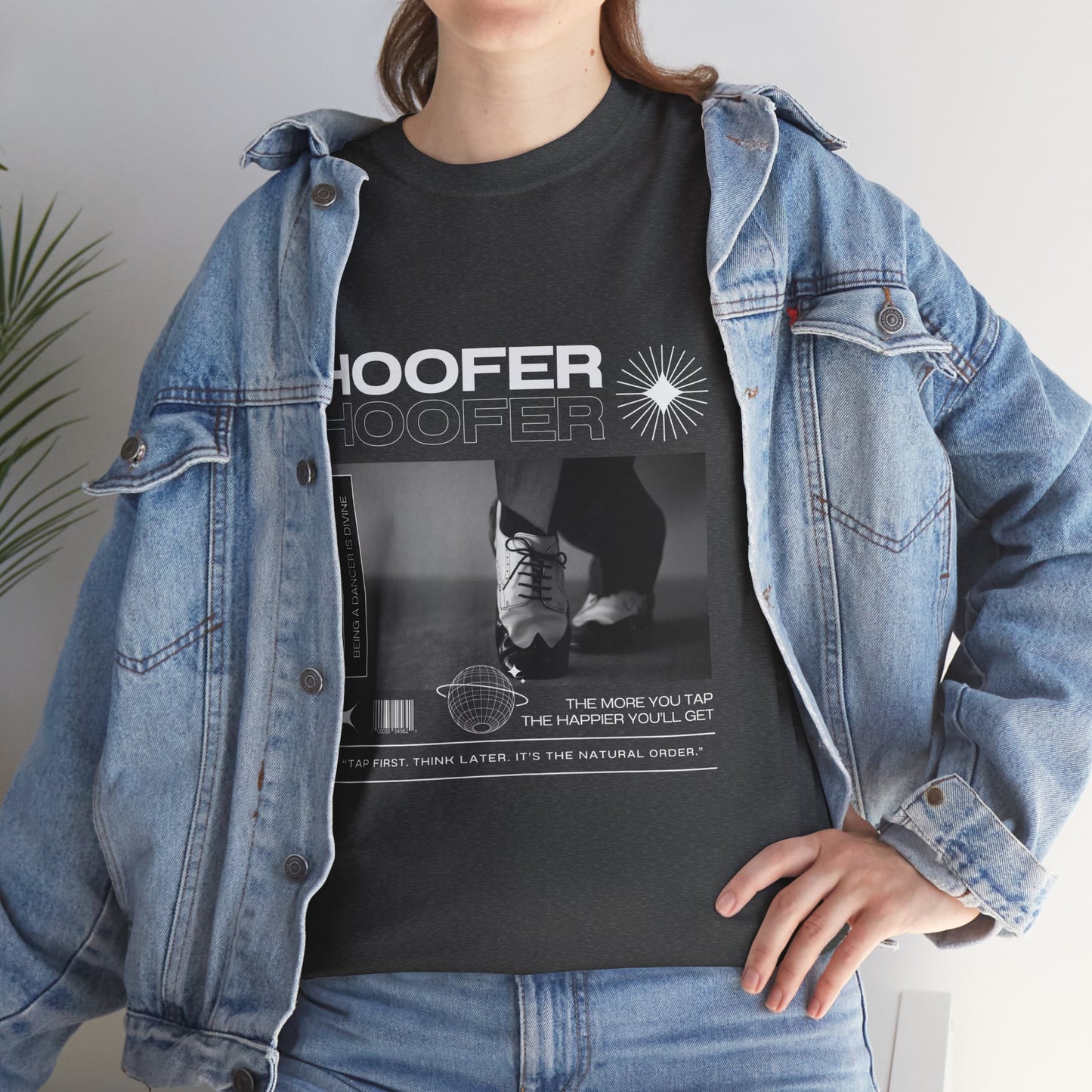 “Hoofer" Tap Dance Unisex Heavy Cotton Tee – Streetwear-Inspired Tap Shoes Graphic T-Shirt for Dancers