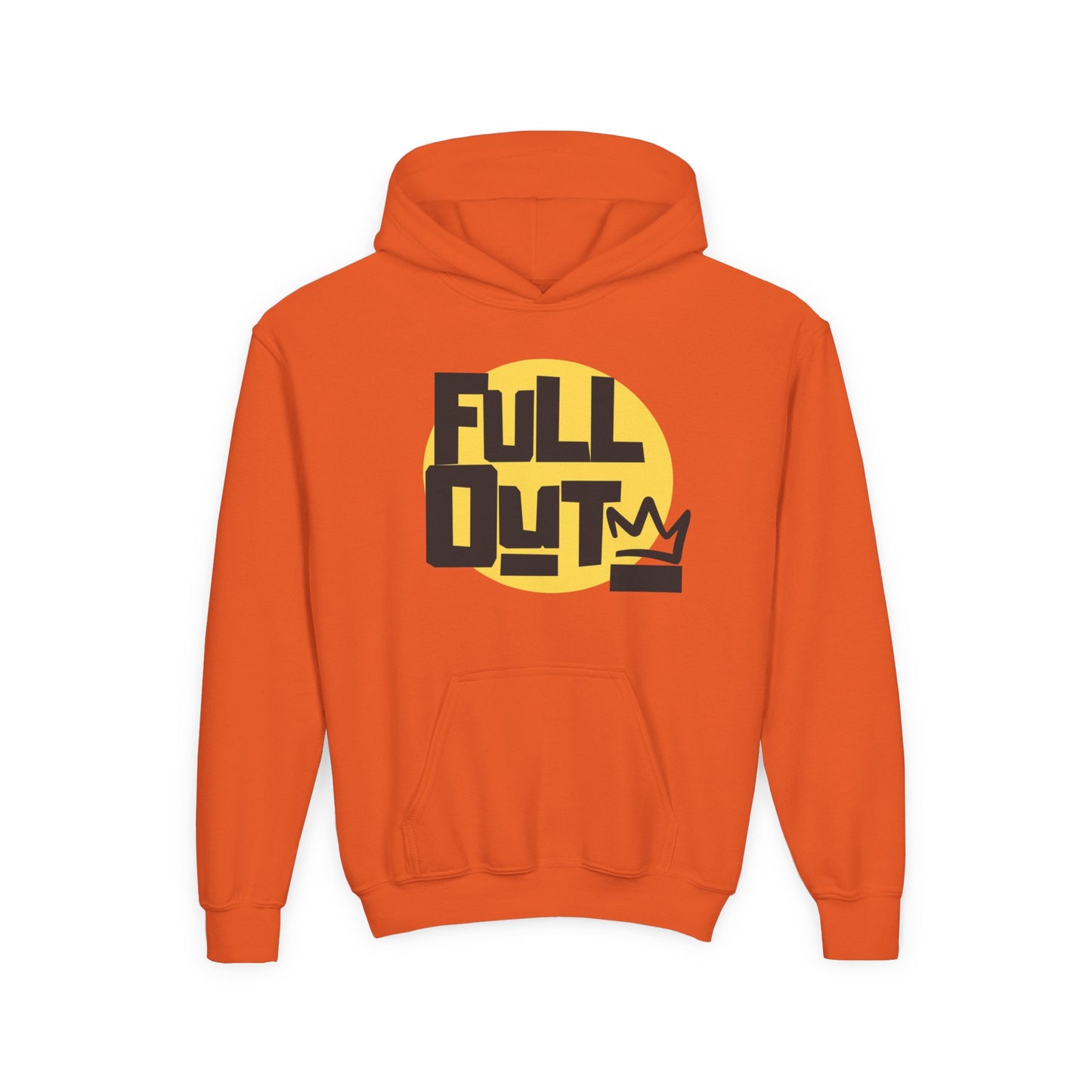 "Full Out" Youth Hooded Sweatshirt – Bold Streetwear-Inspired Dance Graphic Hoodie for Kids and Teens