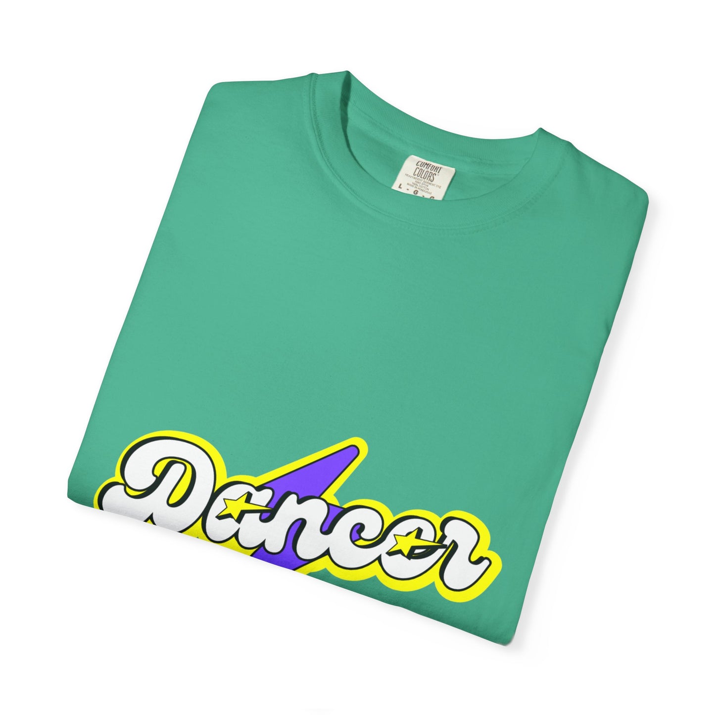 "Dancer" Unisex Garment-Dyed T-Shirt – Superhero-Style Bold Graphic Tee – Dance Power Shirt for Performers & Movers