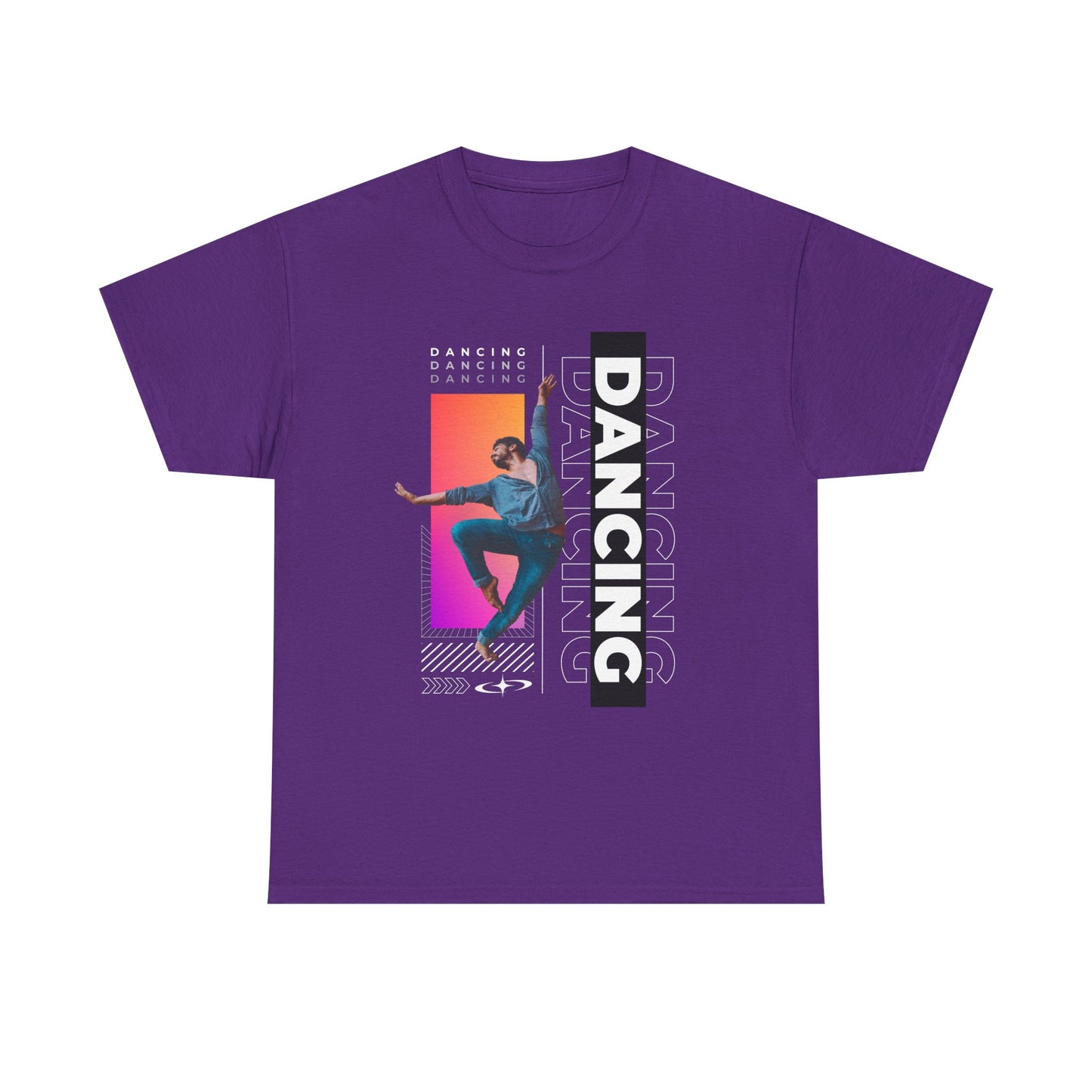 “Dancing” Streetwear-Inspired Male Dancer Unisex Heavy Cotton Tee – Urban Dance Graphic T-Shirt for Performers and Dance Lovers