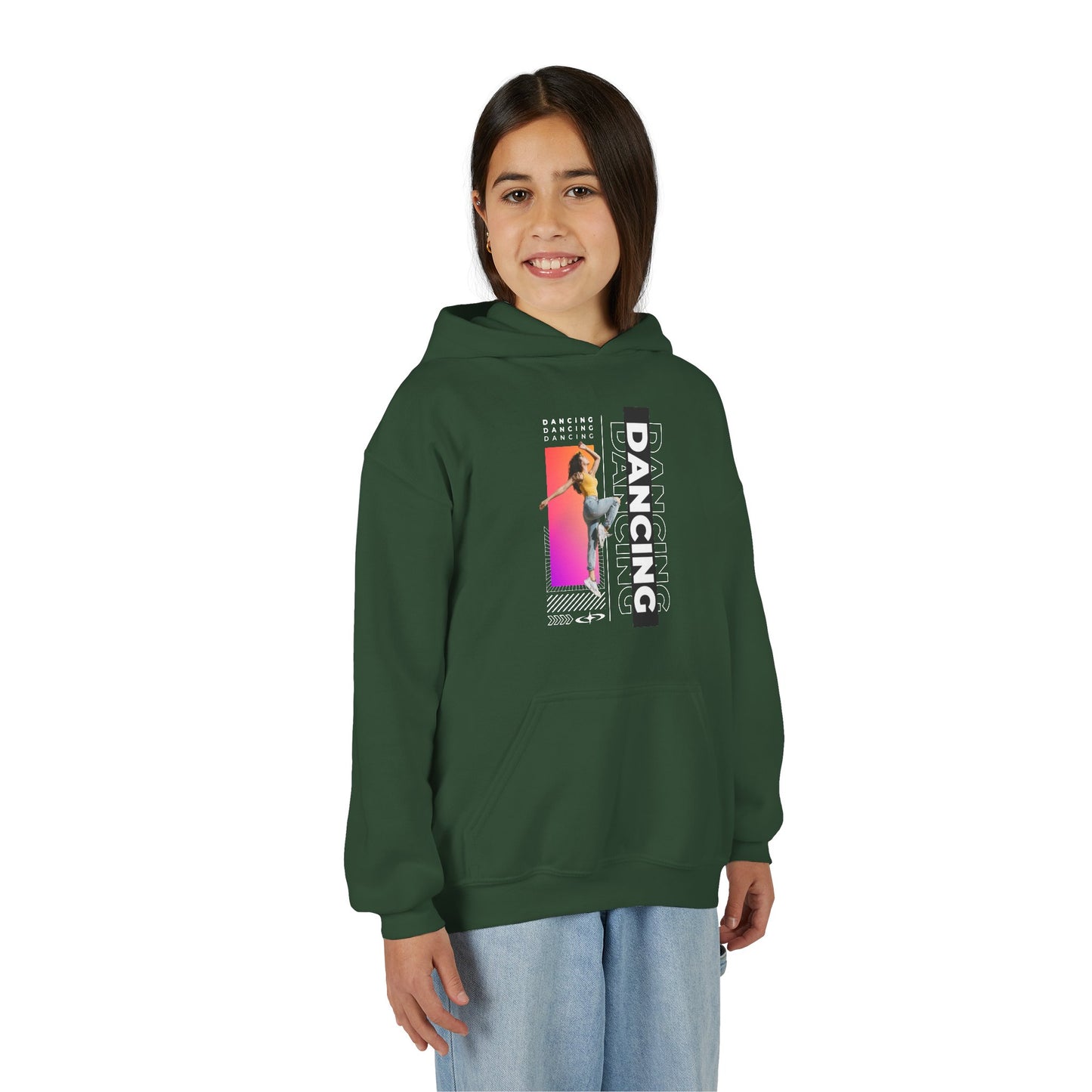 “Dancing” Female Dancer Streetwear Graphic | Unisex Youth Hoodie – Dance Hoodie for Kids & Young Performers