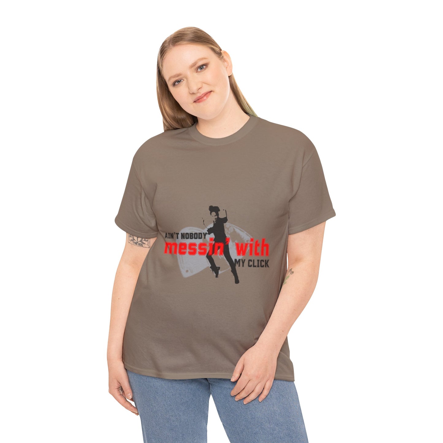 "Ain’t Nobody Messin’ With My Click" Tap Dance Tee – Unisex Heavy Cotton T-Shirt with Taps & Dancer Graphic