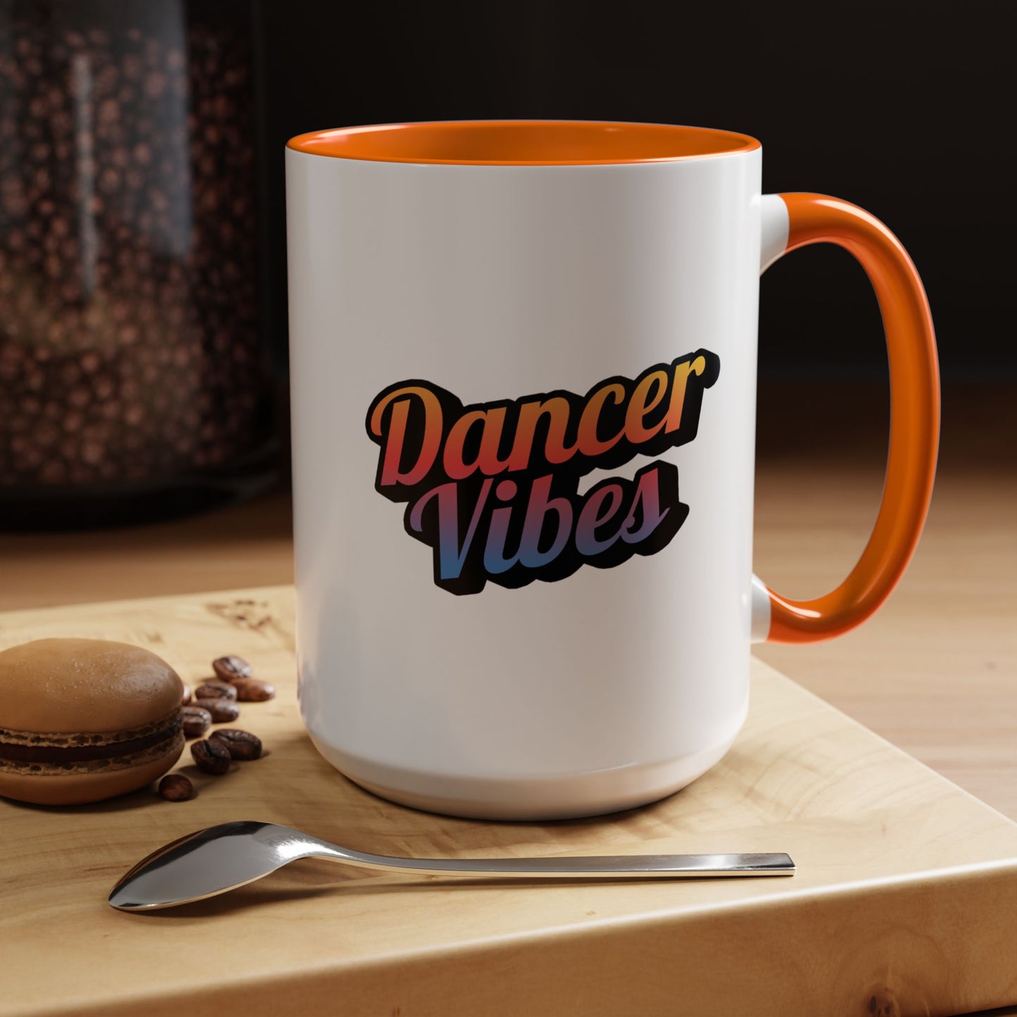 "Dancer Vibes" Accent Coffee Mug – Stylish Ceramic Mug for Dance Lovers and Performers