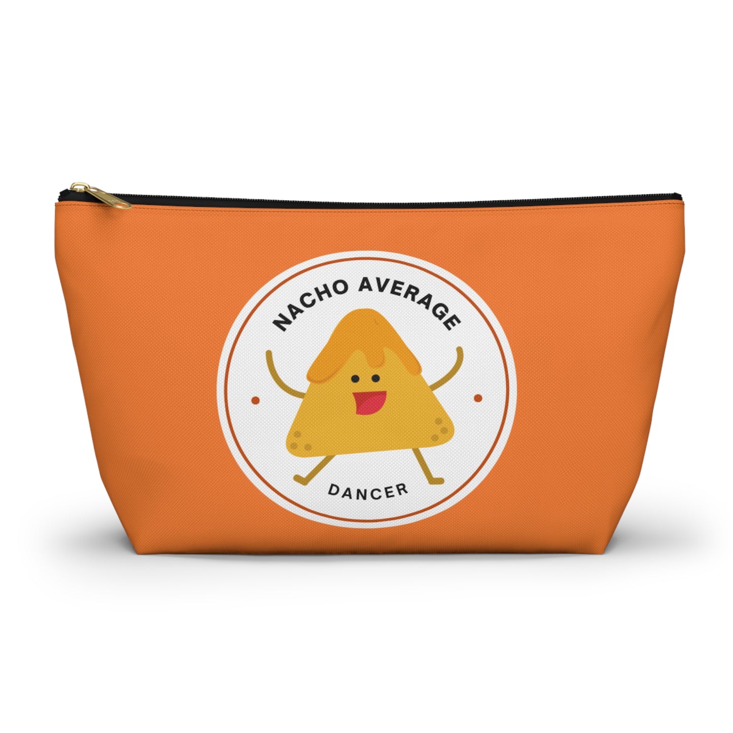 "Nacho Average Dancer" Makeup Bag – Cute Nacho Dance Graphic – Fun Dance-Themed Zipper Pouch for Cosmetics, Accessories & Gifts