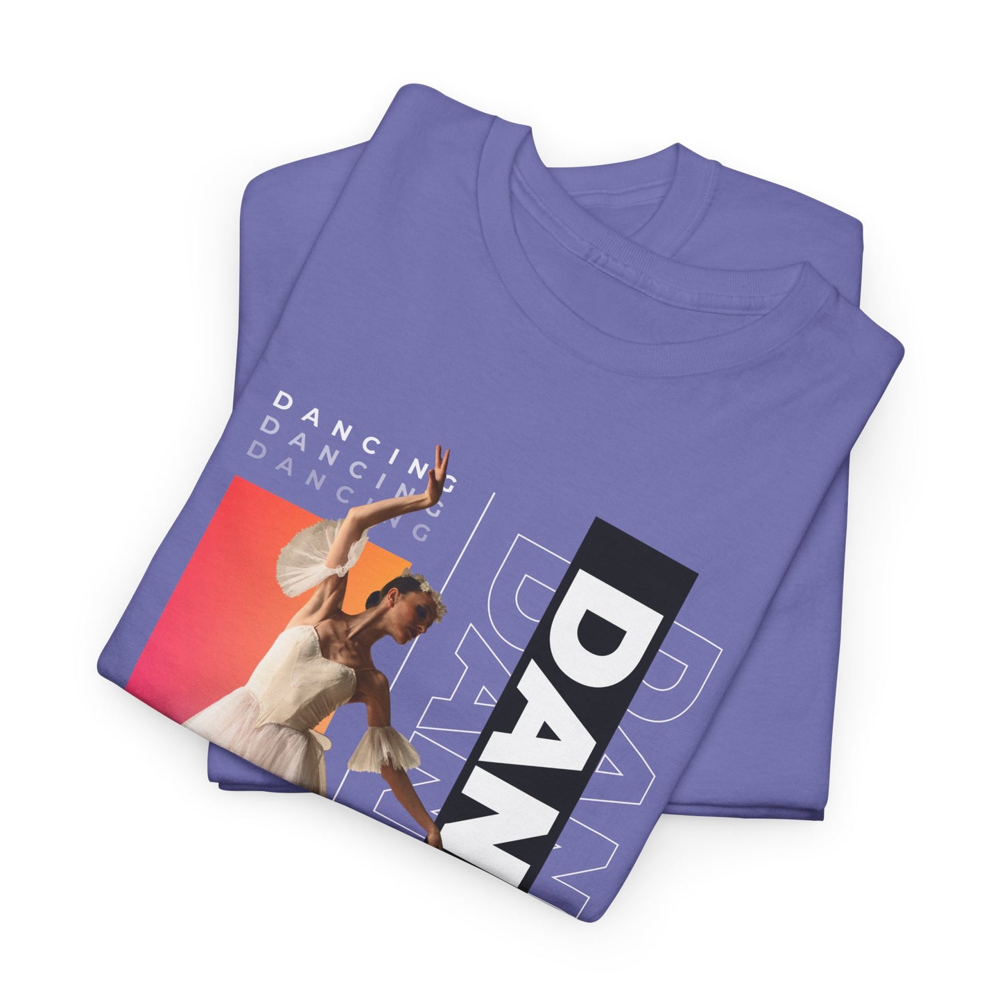 “Dancing” Streetwear-Inspired Female Dancer Unisex Heavy Cotton Tee – Urban Dance Graphic T-Shirt for Performers and Dance Lovers