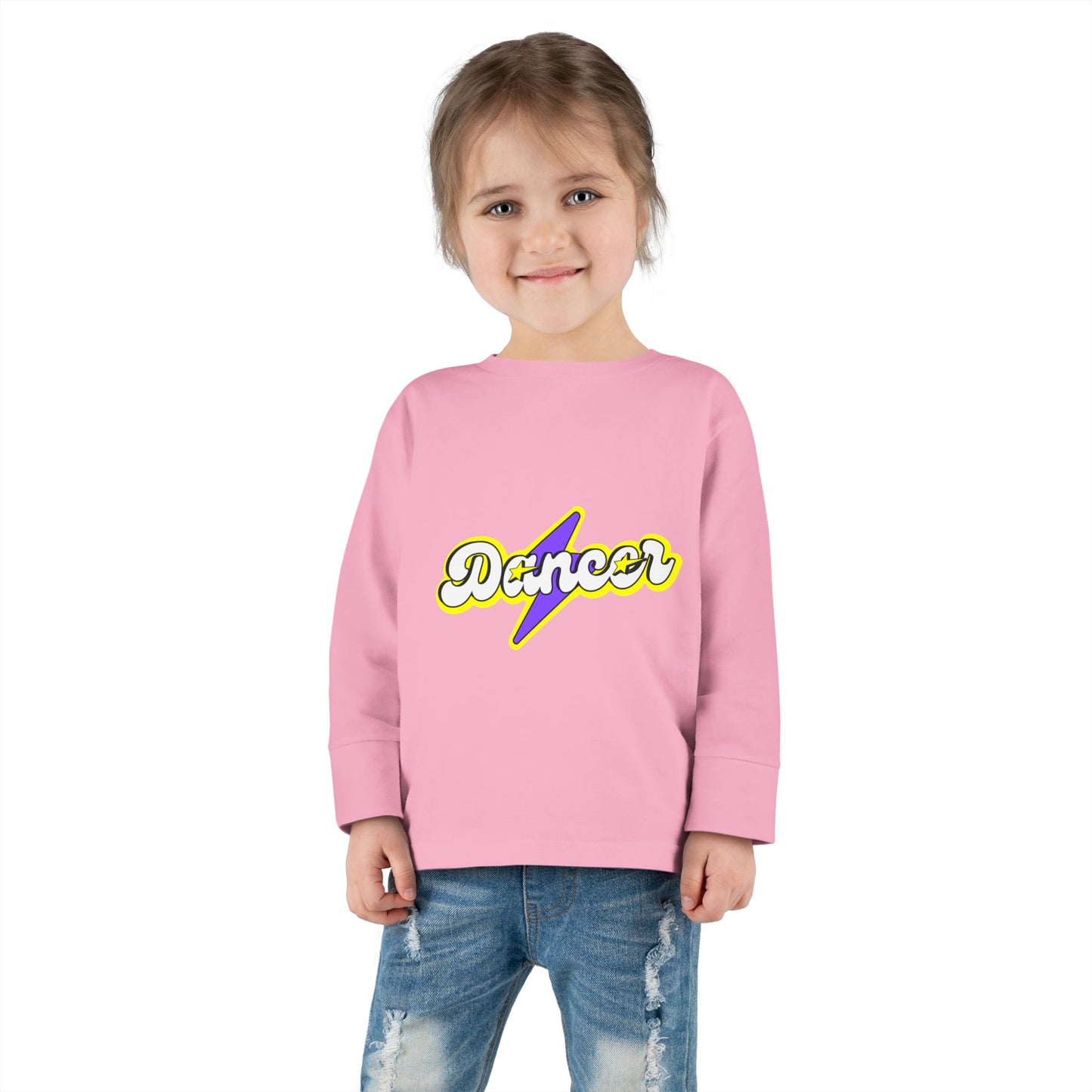 "Dancer" Toddler Dance T-Shirt – Bold Superhero-Inspired Long Sleeve Tee for Kids