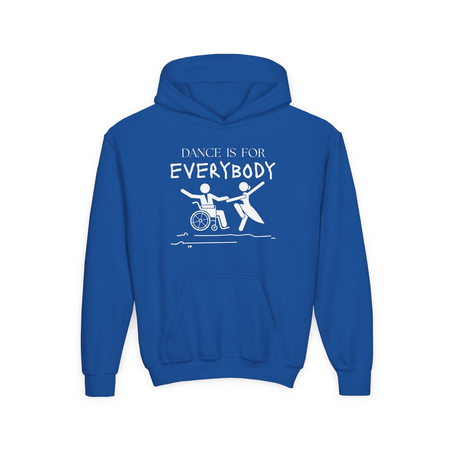 “Dance Is for Everybody” Unisex Youth Hoodie – Inclusive Dance Hoodie for Kids & Teens, Personalized with Name or Studio