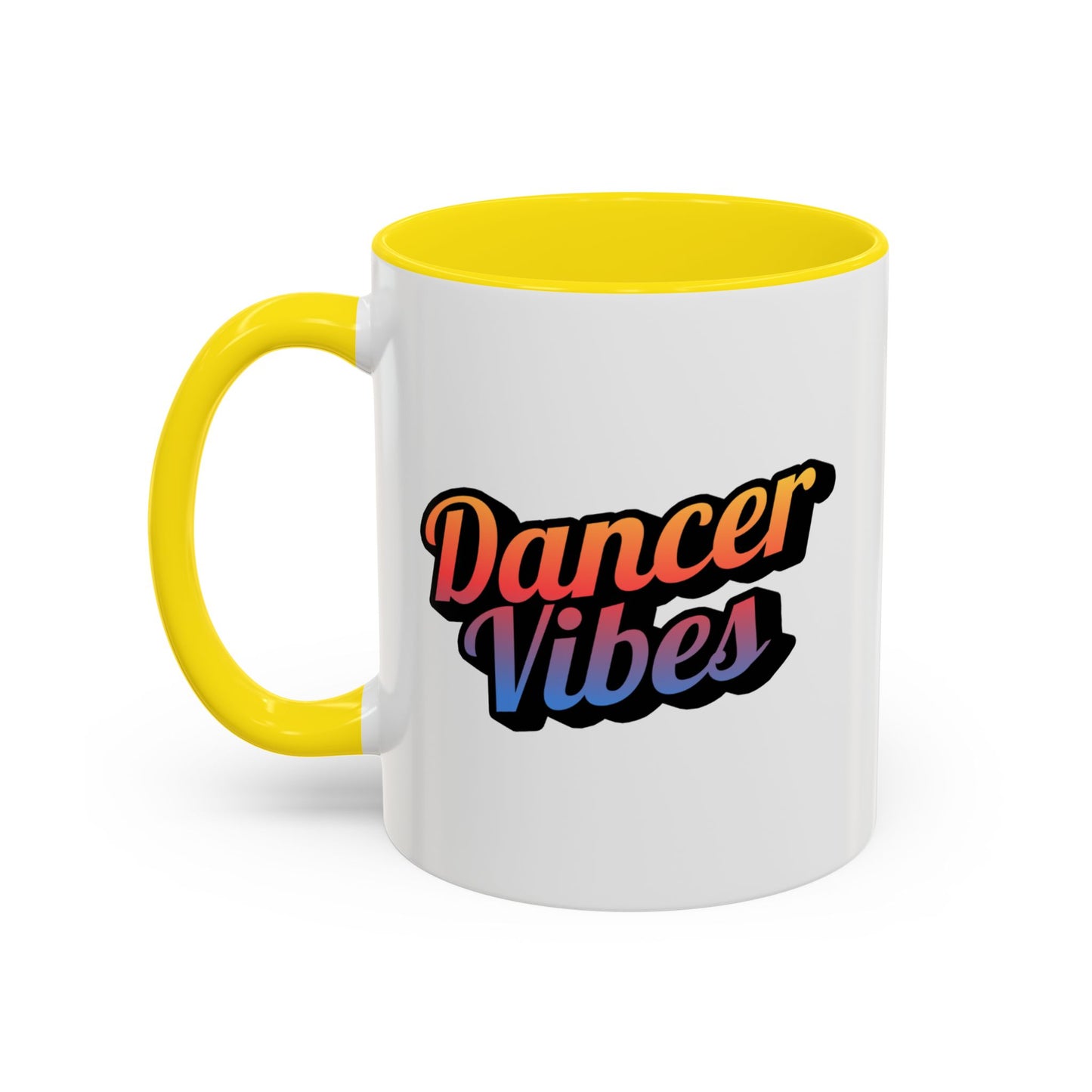 "Dancer Vibes" Accent Coffee Mug – Stylish Ceramic Mug for Dance Lovers and Performers