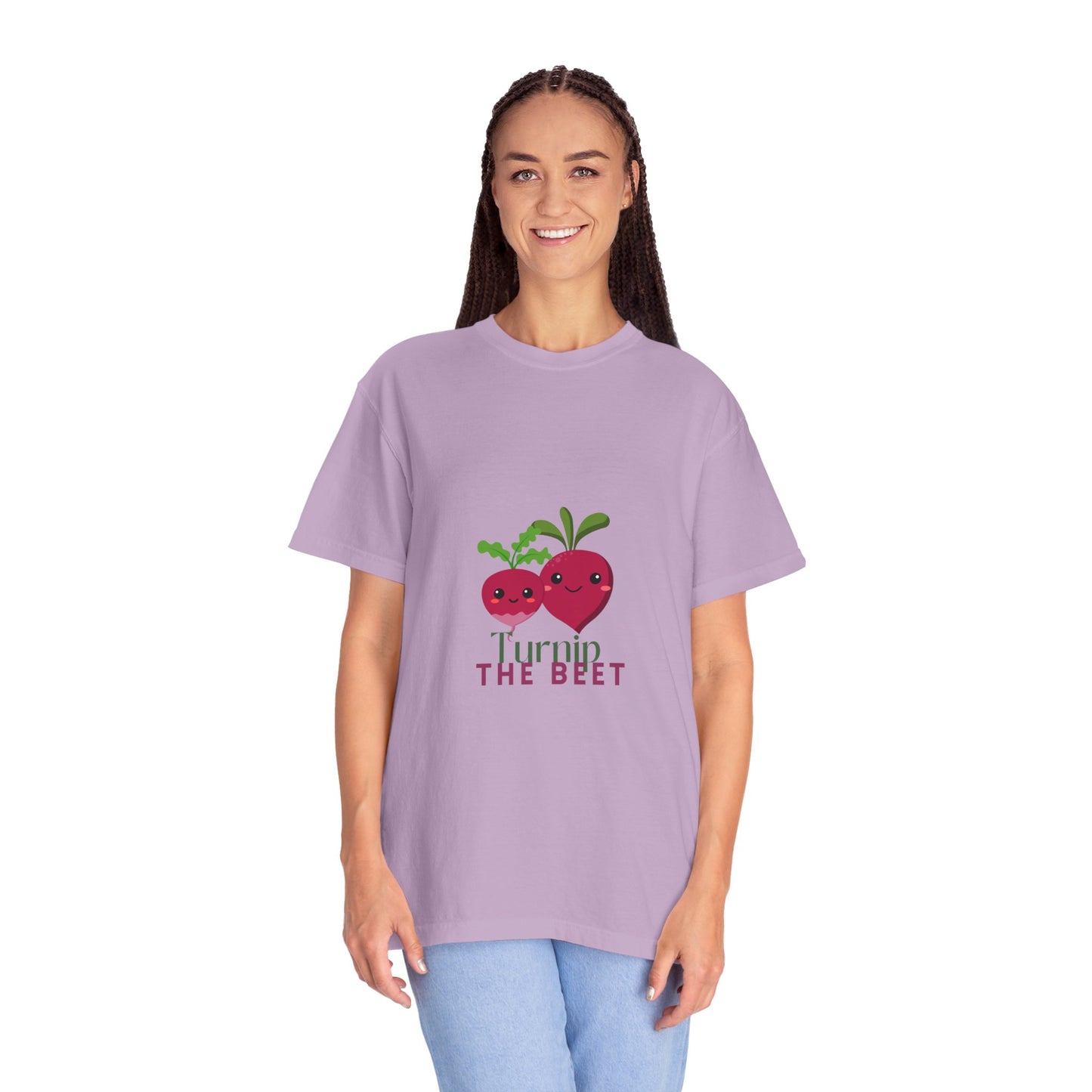 "Turnip the Beet" Unisex Garment-Dyed T-Shirt – Cute Veggie Dance Pun Graphic Tee – Funny Foodie Shirt for Dancers & Music Lovers