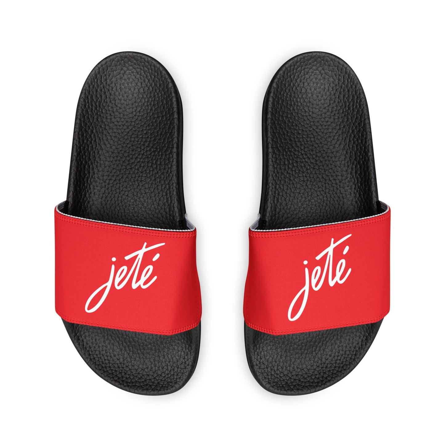 MEN'S SIZES - “Jeté” Official Logo Dance -Inspired Custom Footwear | Men’s Sandal Slides with Removable Straps