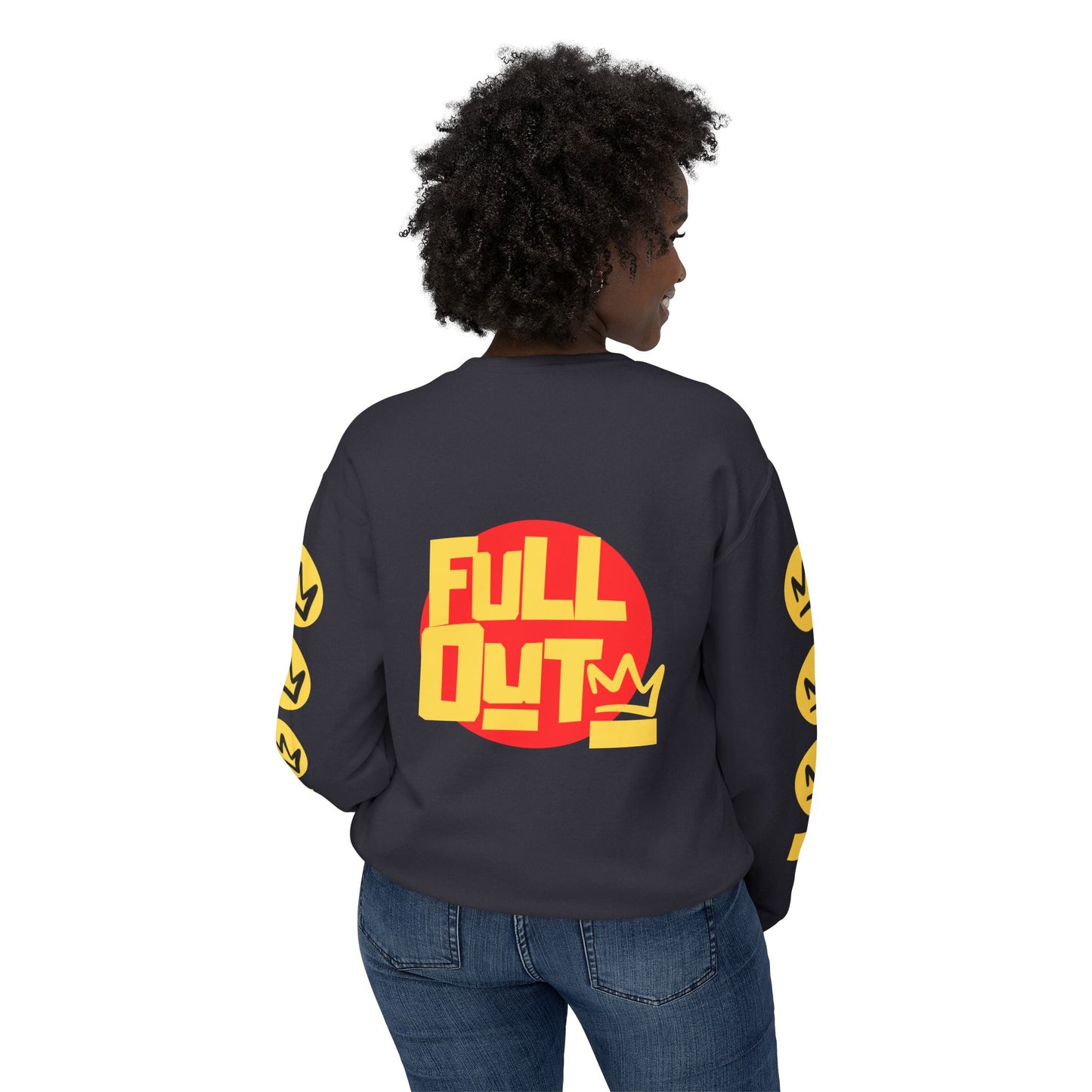 "Full Out" Lightweight Crewneck Sweatshirt – Unisex Streetwear Pullover from the Full Out Premium Collection
