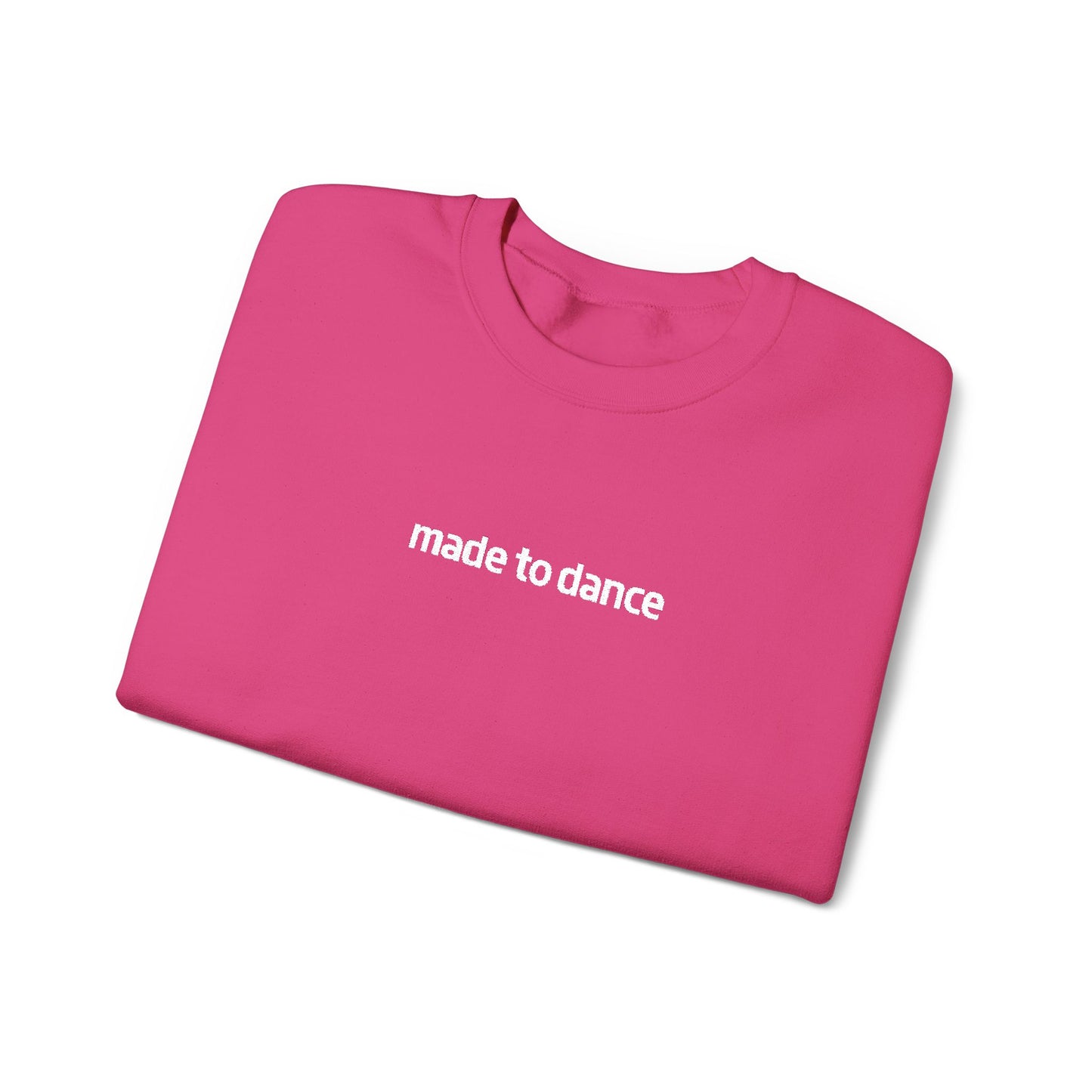 “Made to Dance" Unisex Heavy Blend™ Crewneck Sweatshirt – Embroidered Dance-Inspired Pullover for Adults & Kids