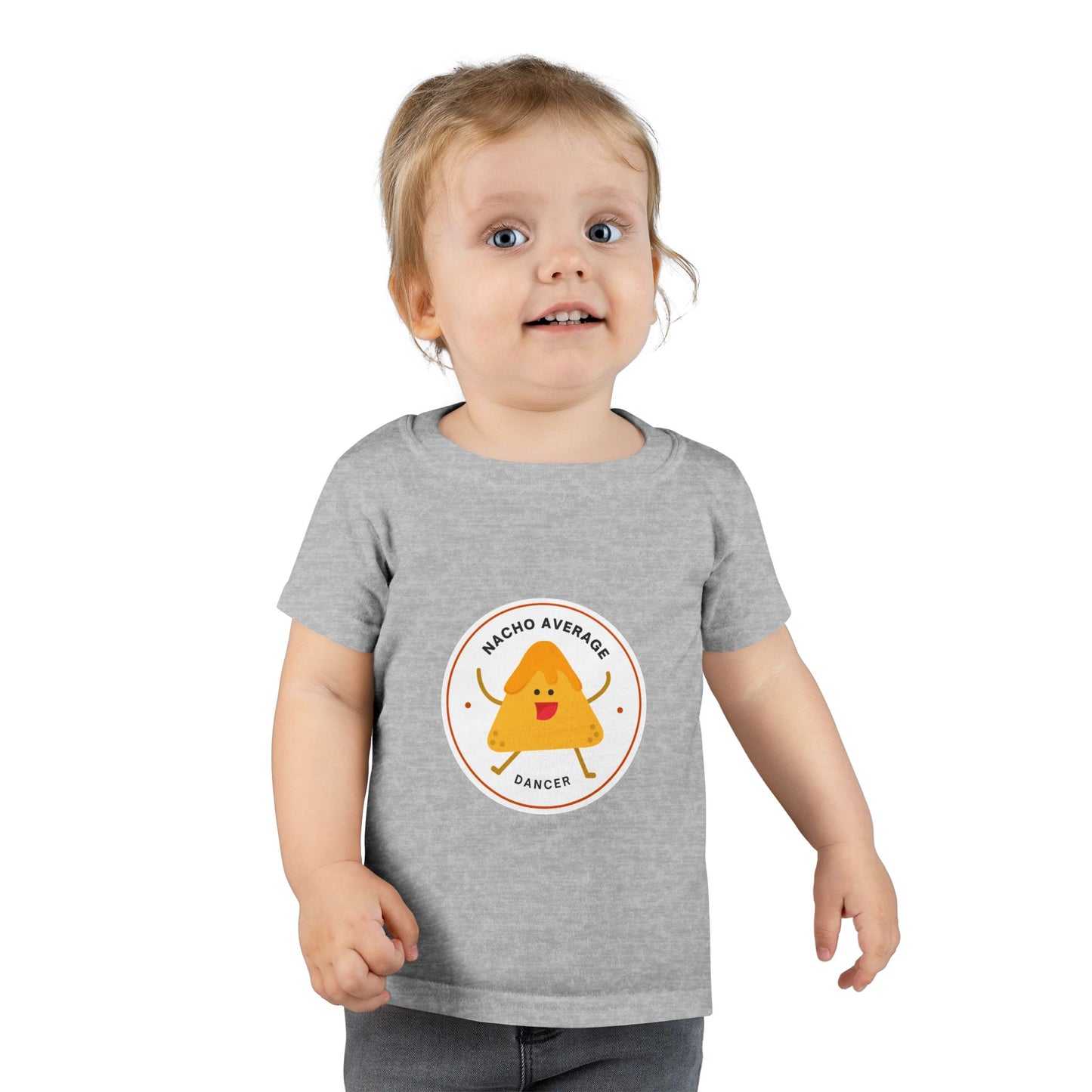 "Nacho Average Dancer" Toddler Dance T-Shirt – Cute Nacho Graphic Short Sleeve Tee for Kids