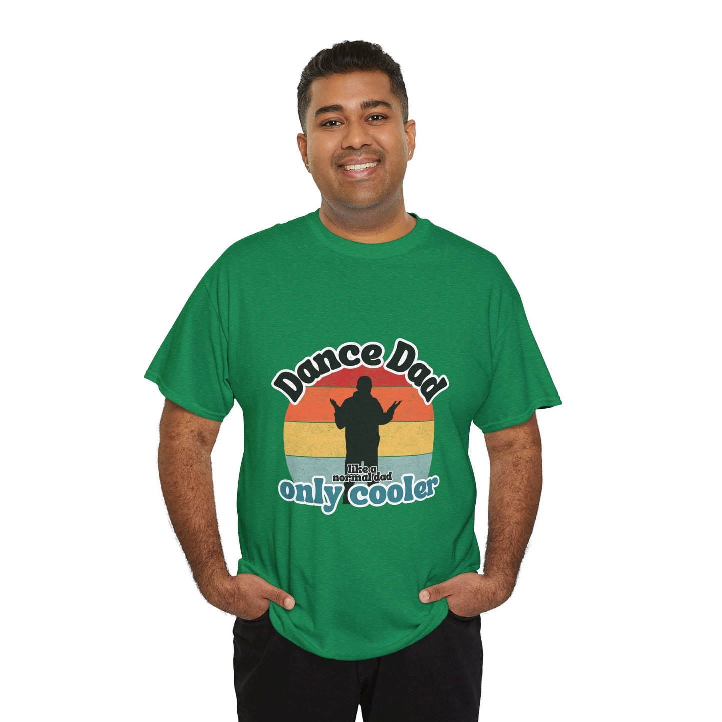"Dance Dad" Unisex Heavy Cotton Tee – Funny Retro Dance Shirt for Cool Dads