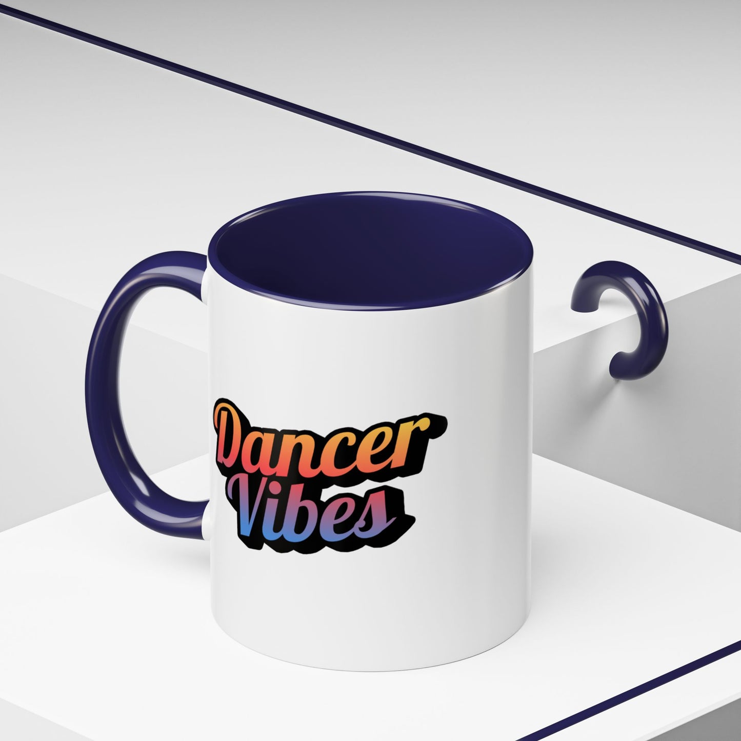 "Dancer Vibes" Accent Coffee Mug – Stylish Ceramic Mug for Dance Lovers and Performers