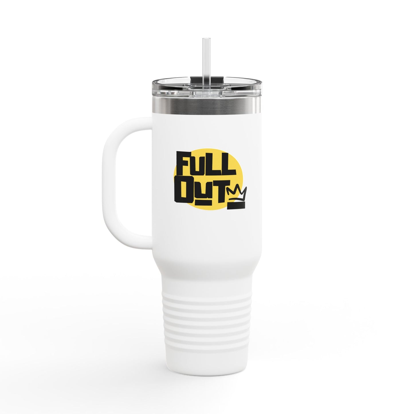 "Full Out" 40oz Insulated Travel Mug – Bold Streetwear Dance Tumbler for Dancers on the Go