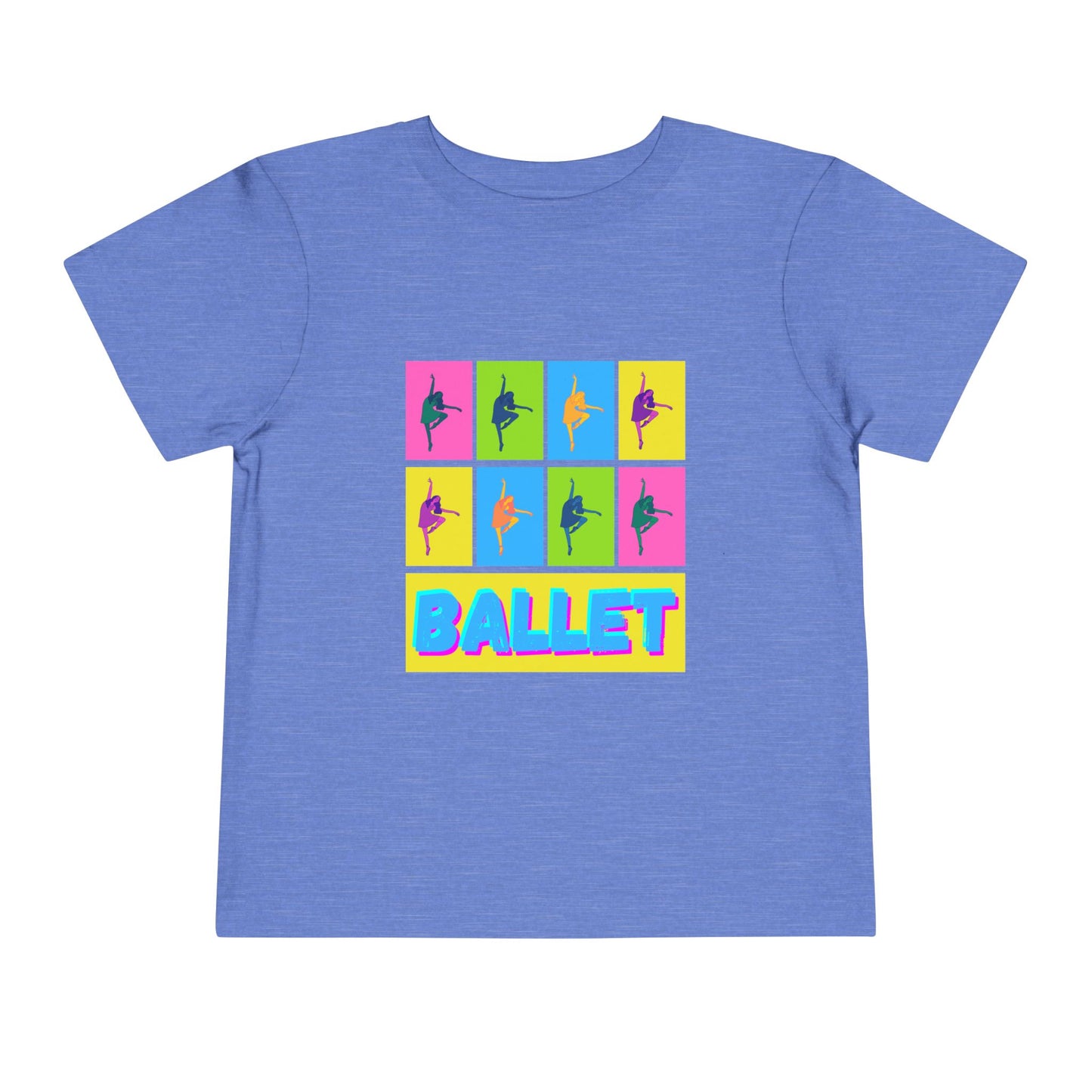 “Ballet" Toddler Short Sleeve T-Shirt – Pop Art Inspired Dance Graphic Tee for Kids
