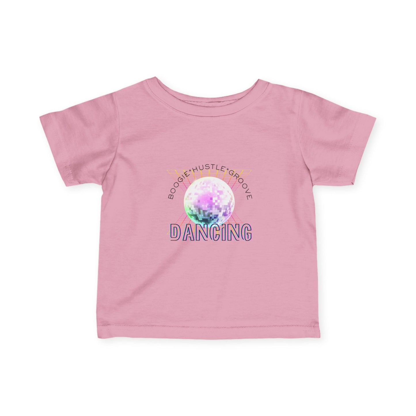 "Boogie, Hustle, Groove - Dancing" Streetwear Dance Graphic – Infant Fine Jersey Tee