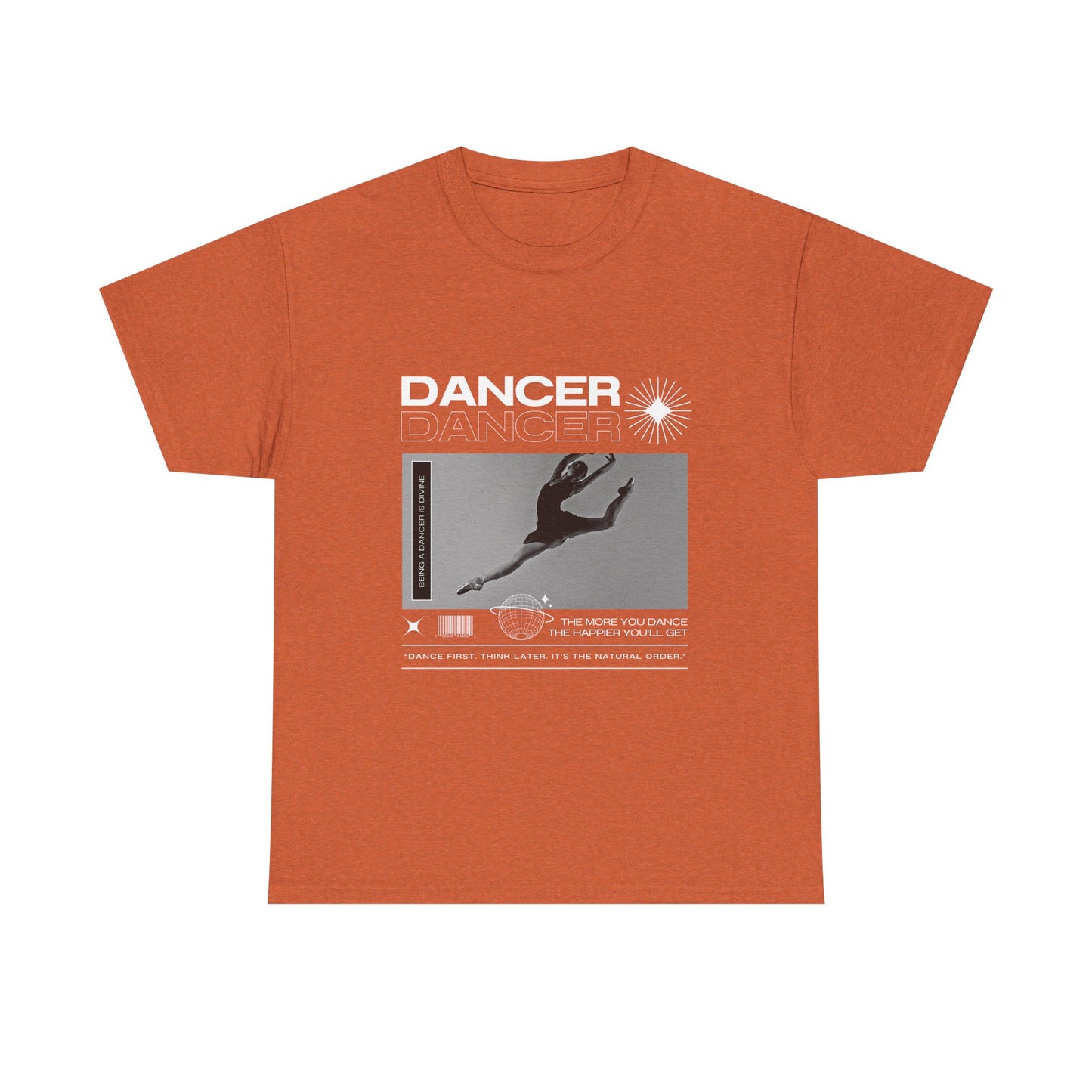 “Dancer” Mottos Streetwear Tee – Unisex Heavy Cotton Dance T-Shirt with Bold Graphic