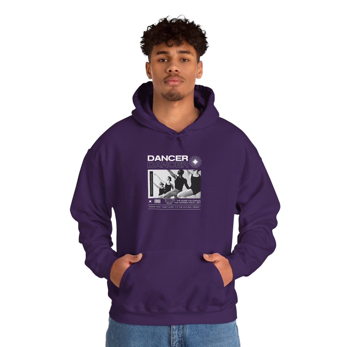 “Dancer” Young Ballet Dancers at the Barre Graphic | Streetwear-Inspired Ballet Hoodie for Dance Enthusiasts - Unisex Heavy Blend™ Hooded Sweatshirt