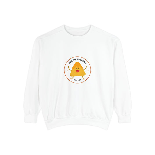 "Nacho Average Dancer" Unisex Lightweight Crewneck Sweatshirt – Cute Dance Pun Pullover with Fun Nacho Graphic for Dancers & Foodie Fans