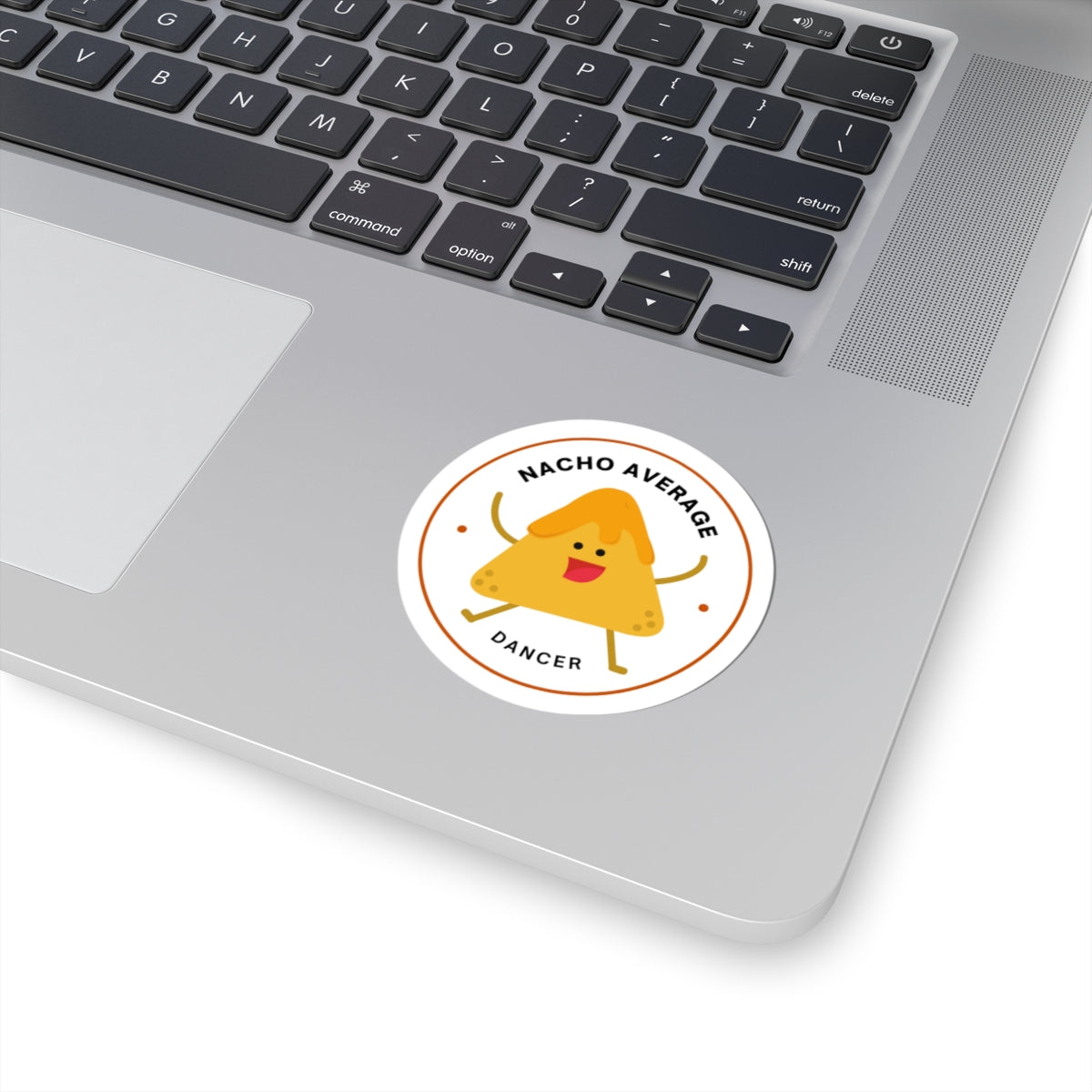 "Nacho Average Dancer" Kiss-Cut Sticker – Cute Nacho Dance Graphic – Fun Dance-Themed Vinyl Sticker for Laptops, Journals & Water Bottles