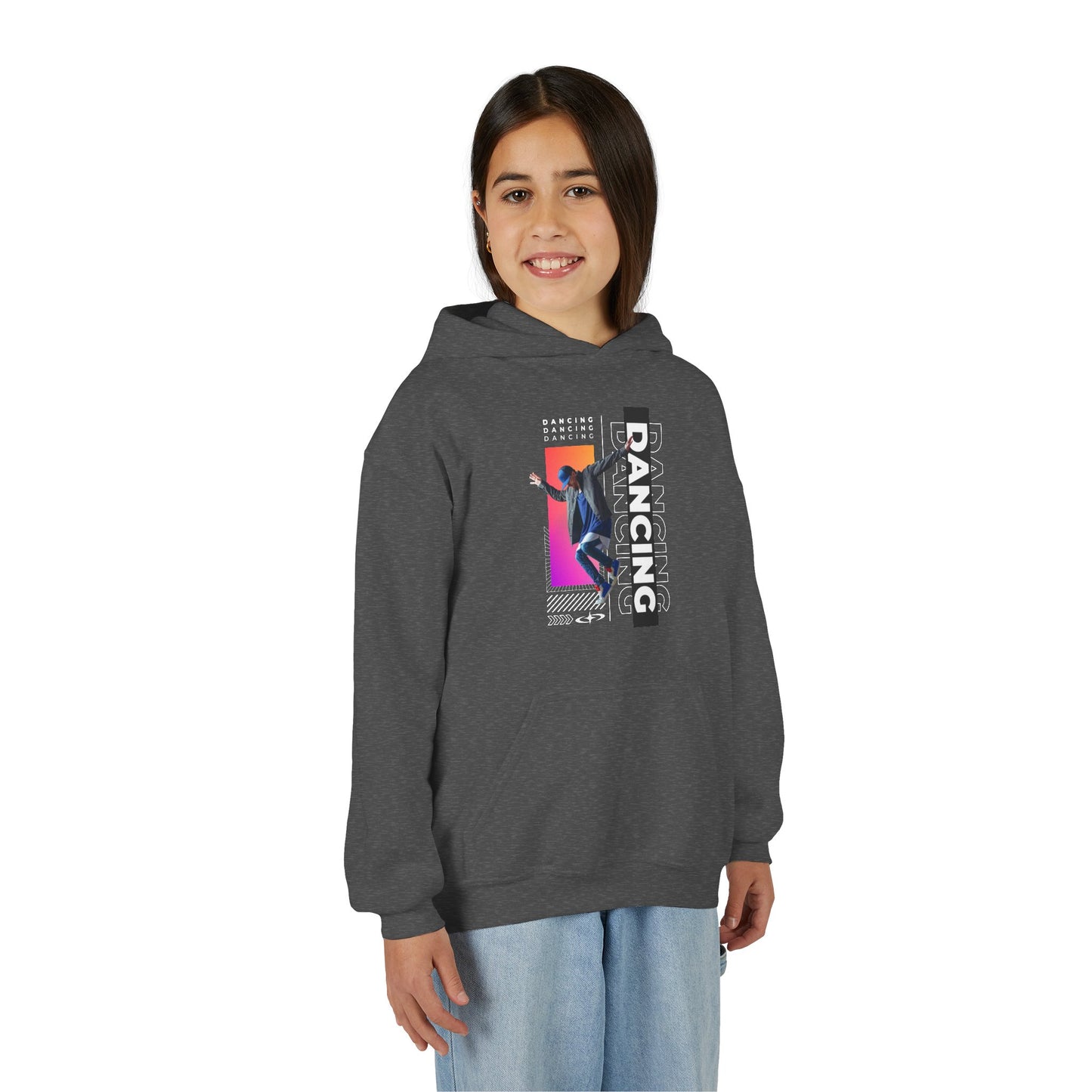 “Dancing” Male Dancer Streetwear Graphic | Unisex Youth Hoodie – Dance Hoodie for Kids & Young Performers