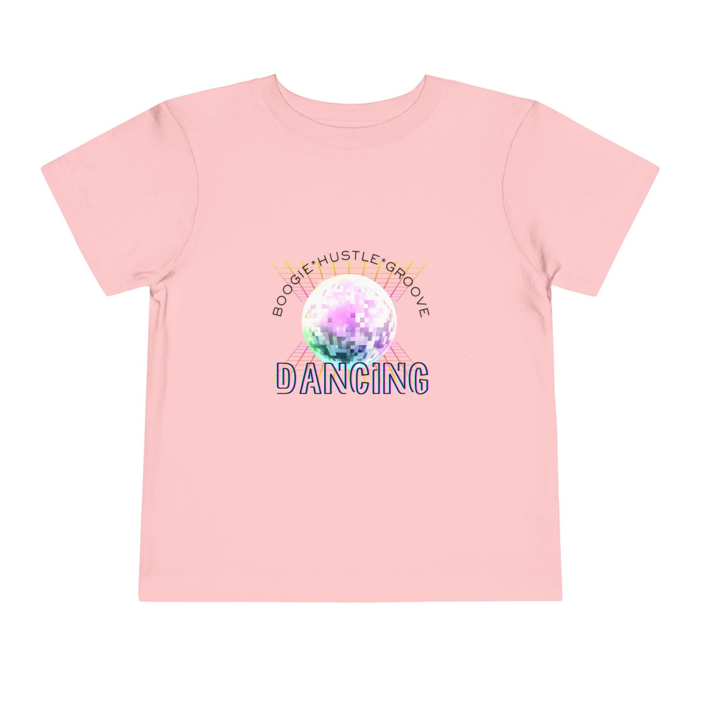 "Boogie, Hustle, Groove - Dancing" Streetwear Dance Graphic – Toddler Short Sleeve Tee