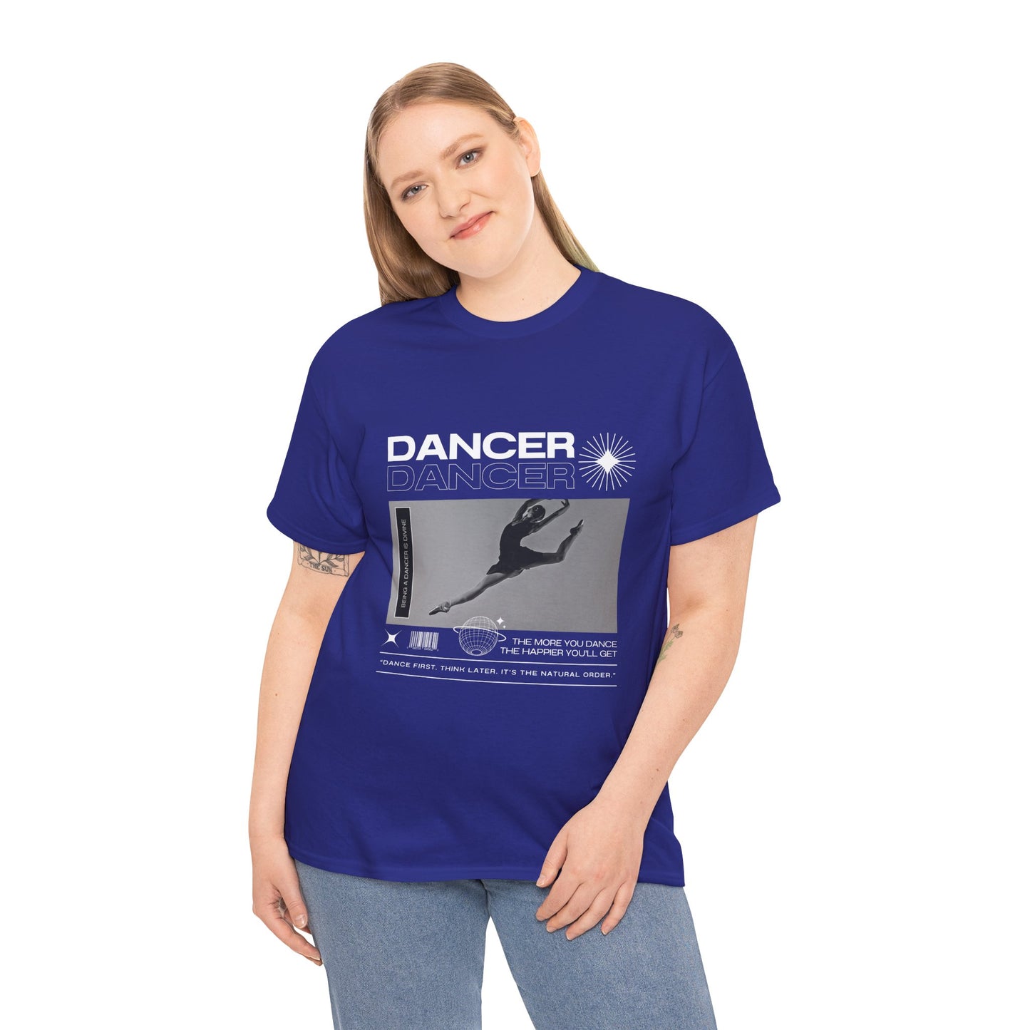“Dancer” Mottos Streetwear Tee – Unisex Heavy Cotton Dance T-Shirt with Bold Graphic