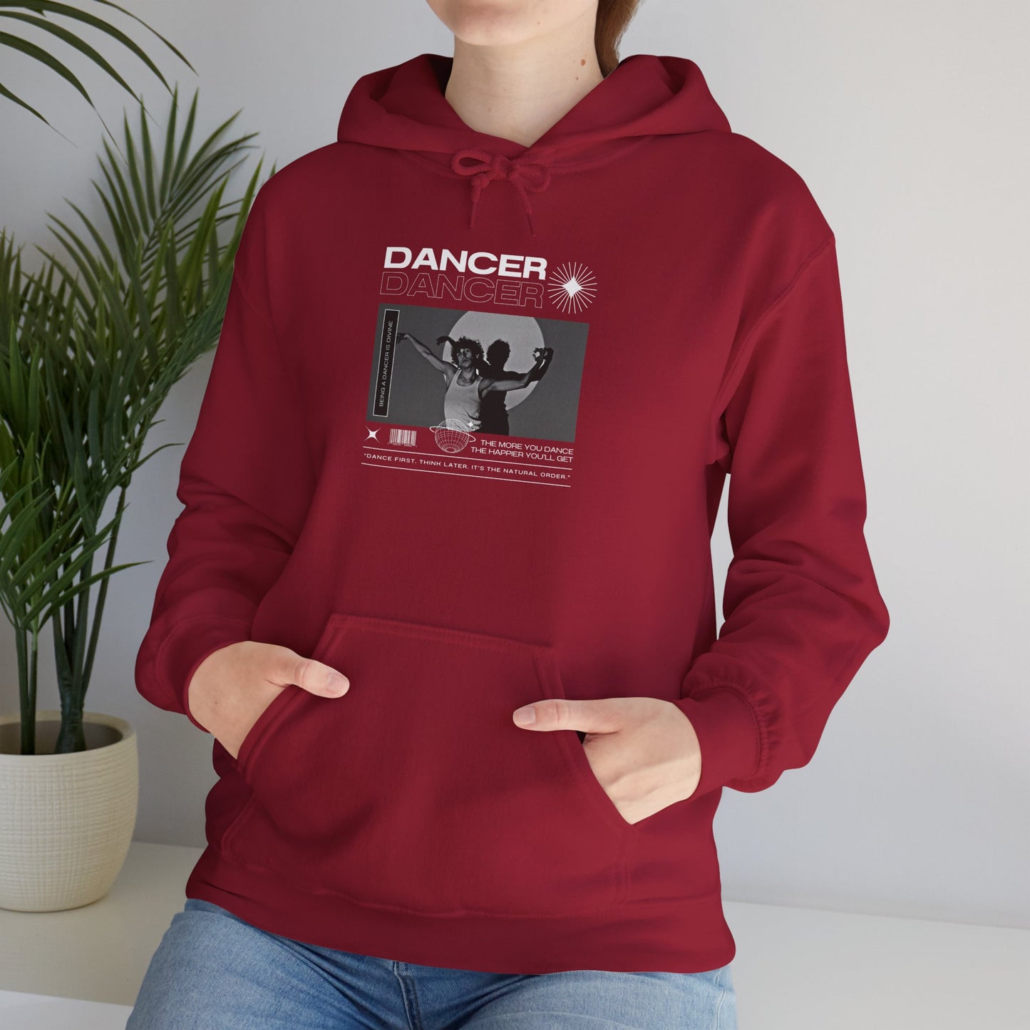“Dancer” Contemporary Dancer in Spotlight Graphic | Streetwear-Inspired Dance Hoodie for Modern Dance Lovers - Unisex Heavy Blend™ Hooded Sweatshirt