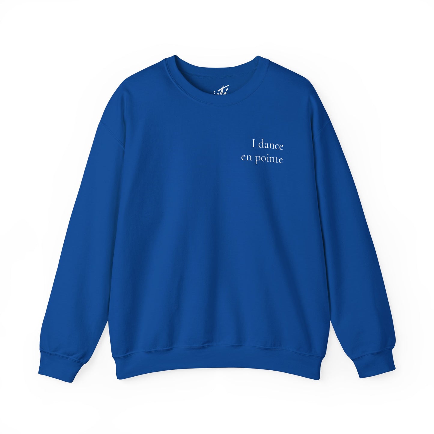 “I Dance en Pointe” - Optional Personalized Sleeve - Ballet Unisex Heavy Blend™ Crewneck Sweatshirt with Front and Back Print
