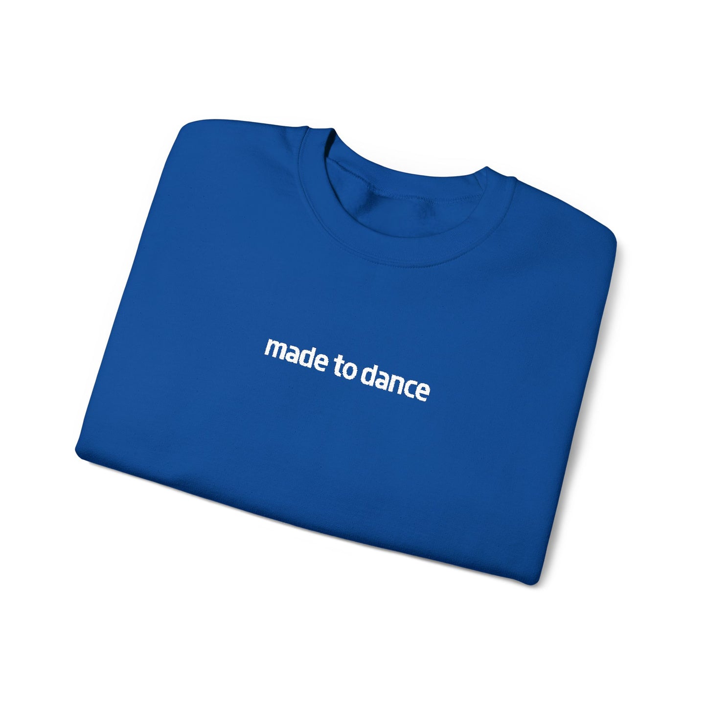 “Made to Dance" Unisex Heavy Blend™ Crewneck Sweatshirt – Embroidered Dance-Inspired Pullover for Adults & Kids