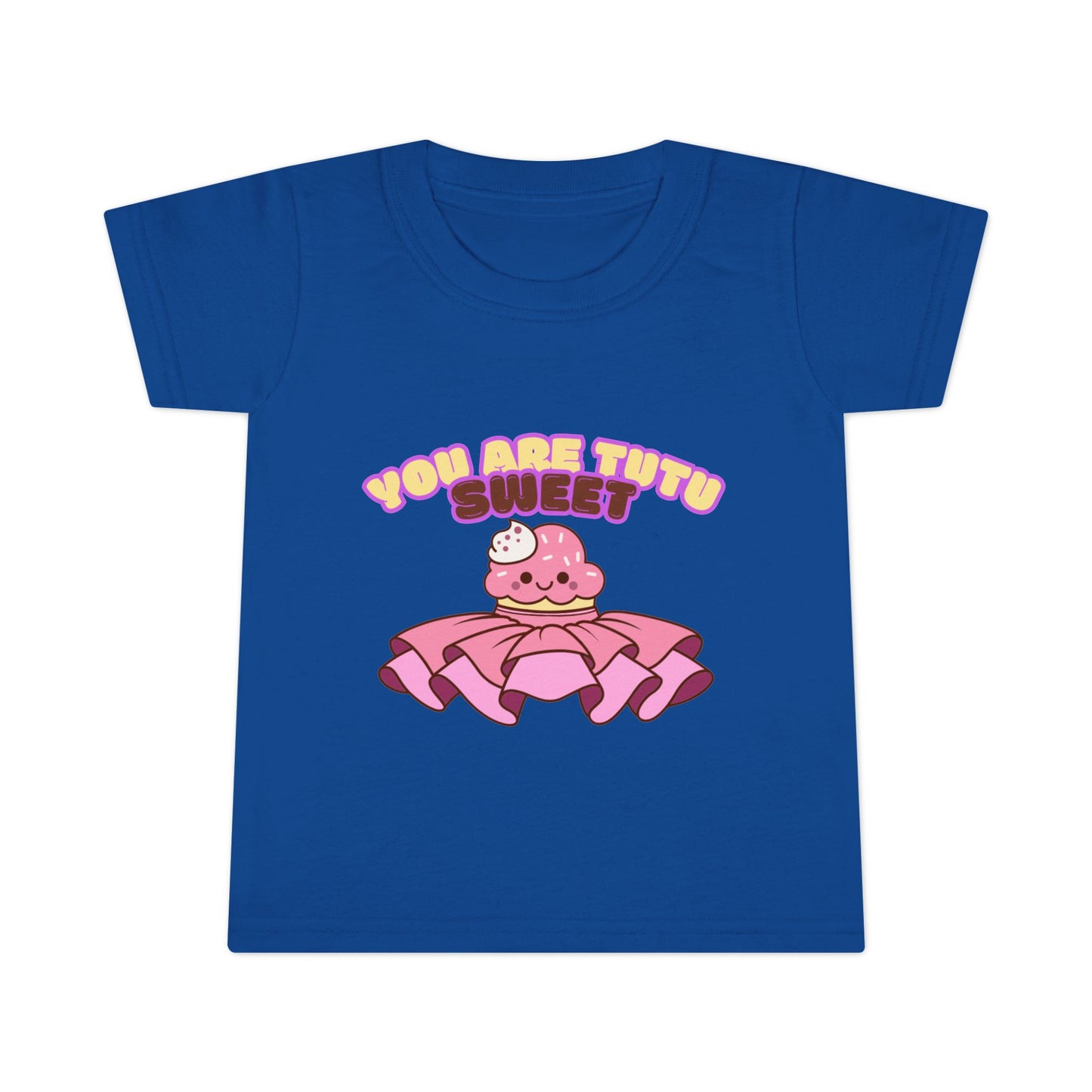 "You Are Tutu Sweet" Toddler Dance T-Shirt – Kawaii Cupcake in Tutu Graphic Short Sleeve Tee for Kids