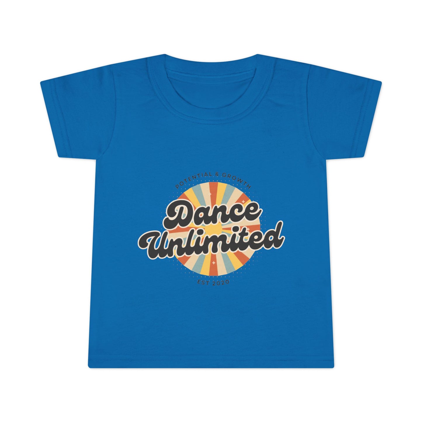 "Dance Unlimited – Potential & Growth" Toddler Dance T-Shirt – Retro Short Sleeve Tee for Kids