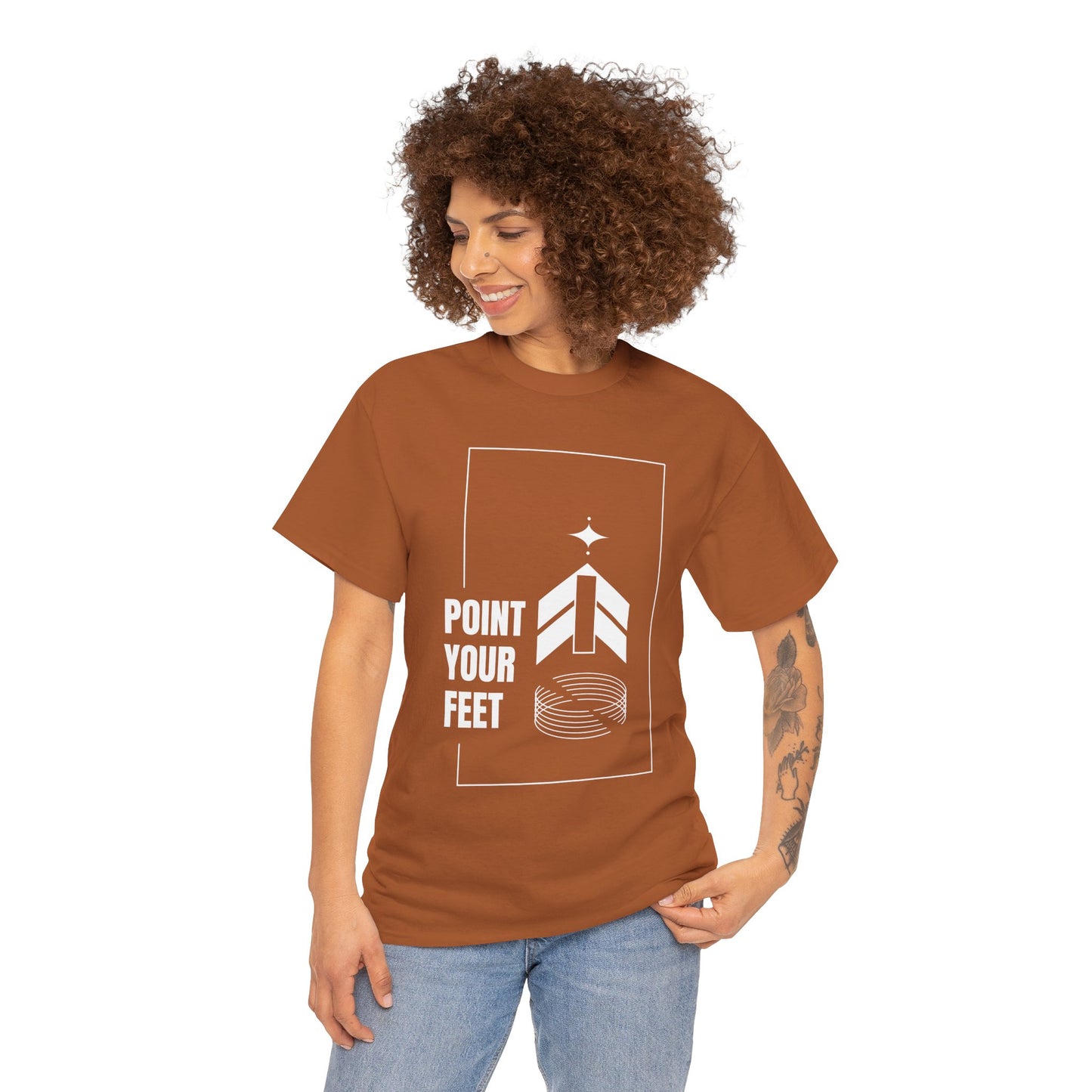 "Point Your Feet" Streetwear Dance Tee – Unisex Heavy Cotton Ballet-Inspired T-Shirt for Dancers