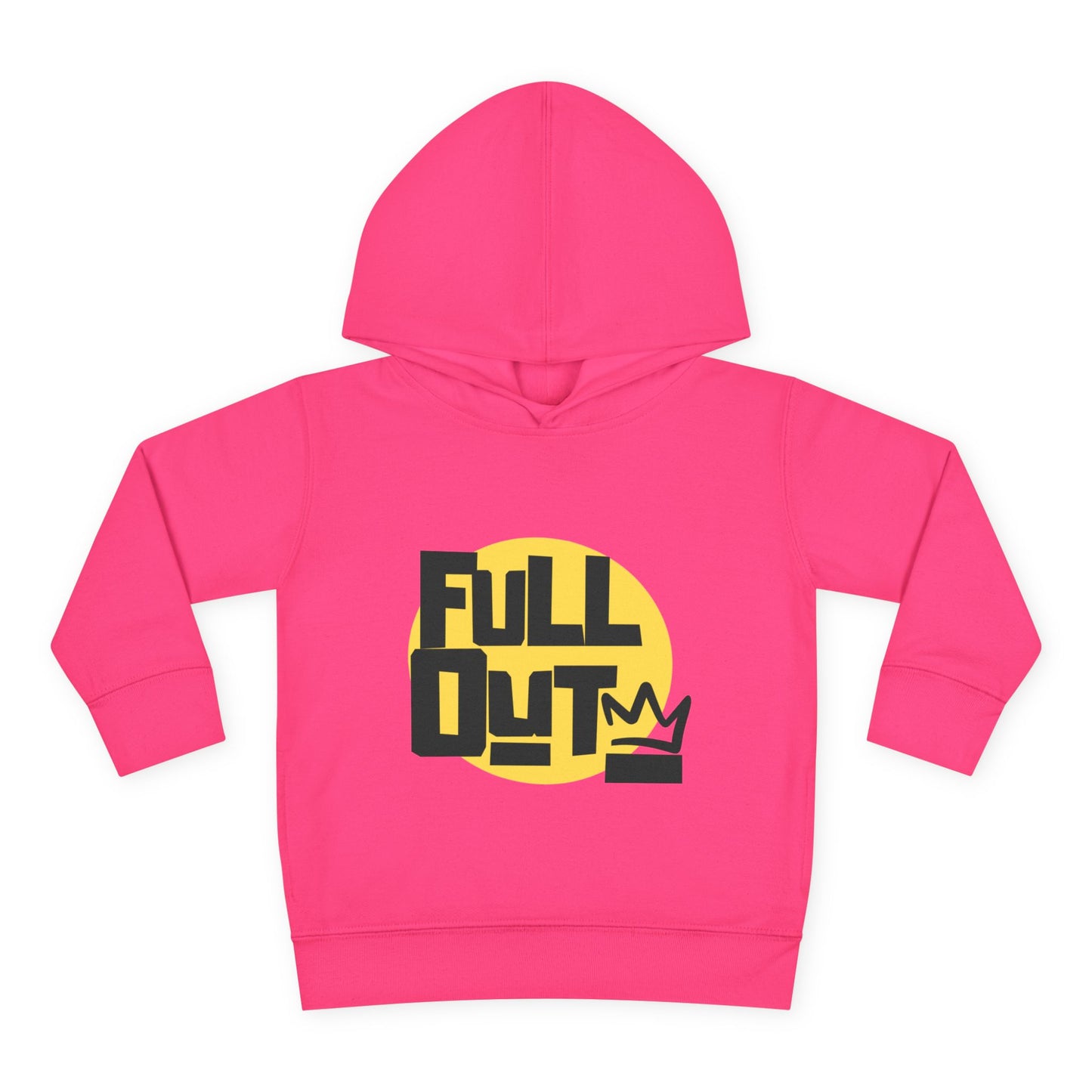 "Full Out" Toddler Pullover Hoodie – Bold Streetwear-Inspired Dance Graphic Fleece Sweatshirt for Kids
