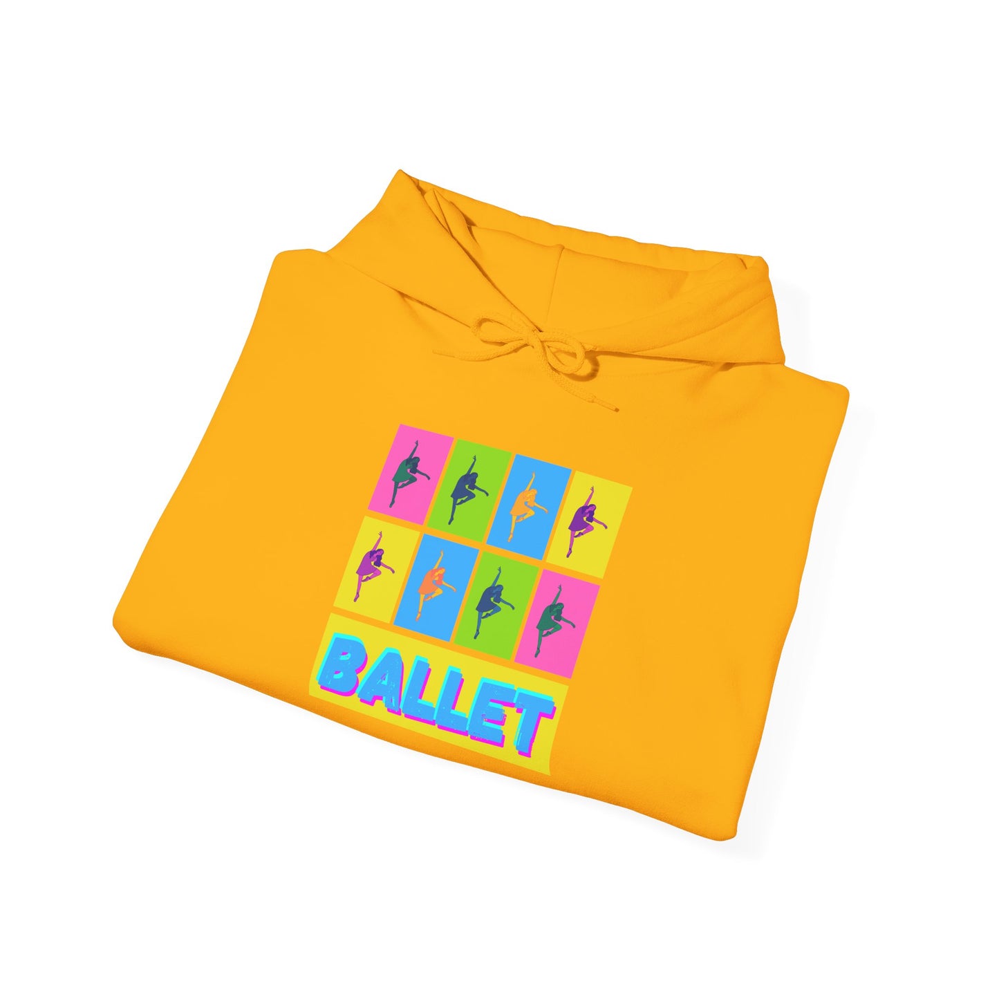 “Ballet” Pop Art Inspired Design with Ballet Dancer Graphics | Streetwear Ballet Hoodie for Dance Lovers - Unisex Heavy Blend™ Hooded Sweatshirt