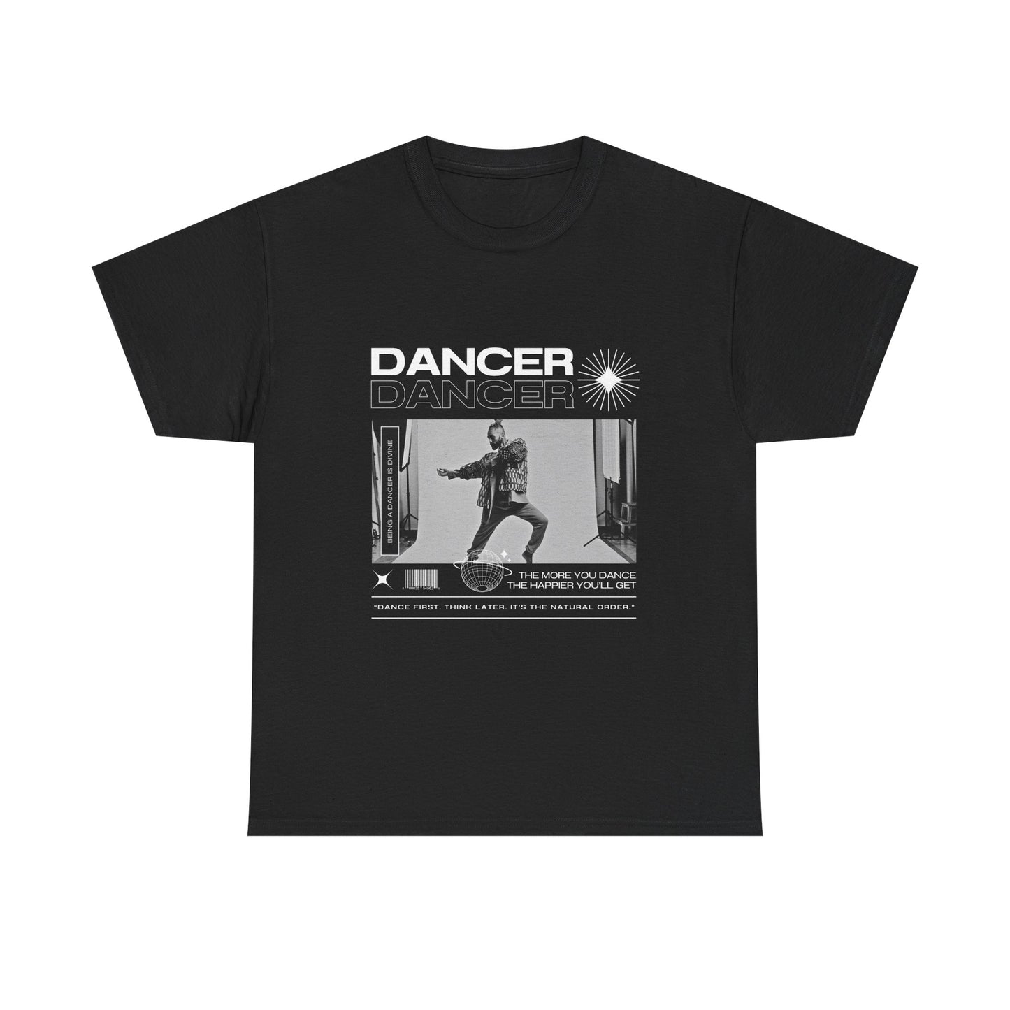 "Dancer "Jazz Pose Unisex Heavy Cotton Tee – Streetwear-Inspired Jazz Dance Graphic T-Shirt for Performers
