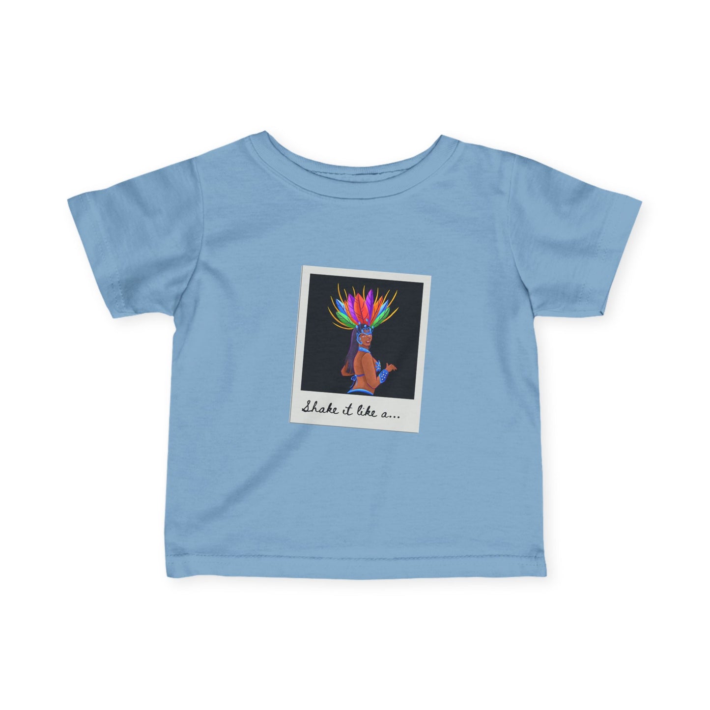 "Shake It Like a..." Carnival Samba Dancer Infant Fine Jersey Tee – Fun Baby Dance T-Shirt with Festival-Inspired Graphic