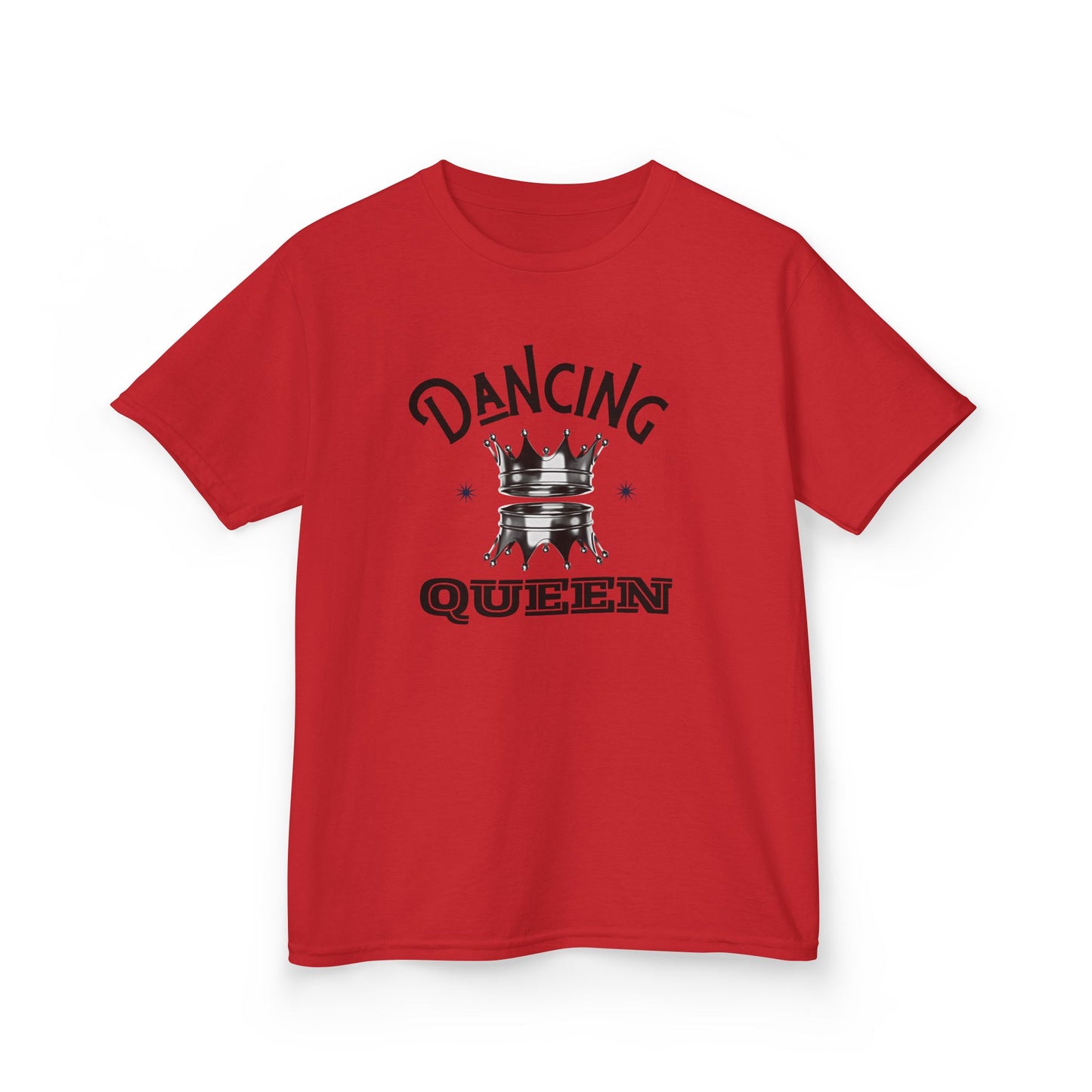 “Dancing Queen" Kids Heavy Cotton™ Tee with Crown Graphic – Dance-Inspired Graphic Tee for Adults & Kids