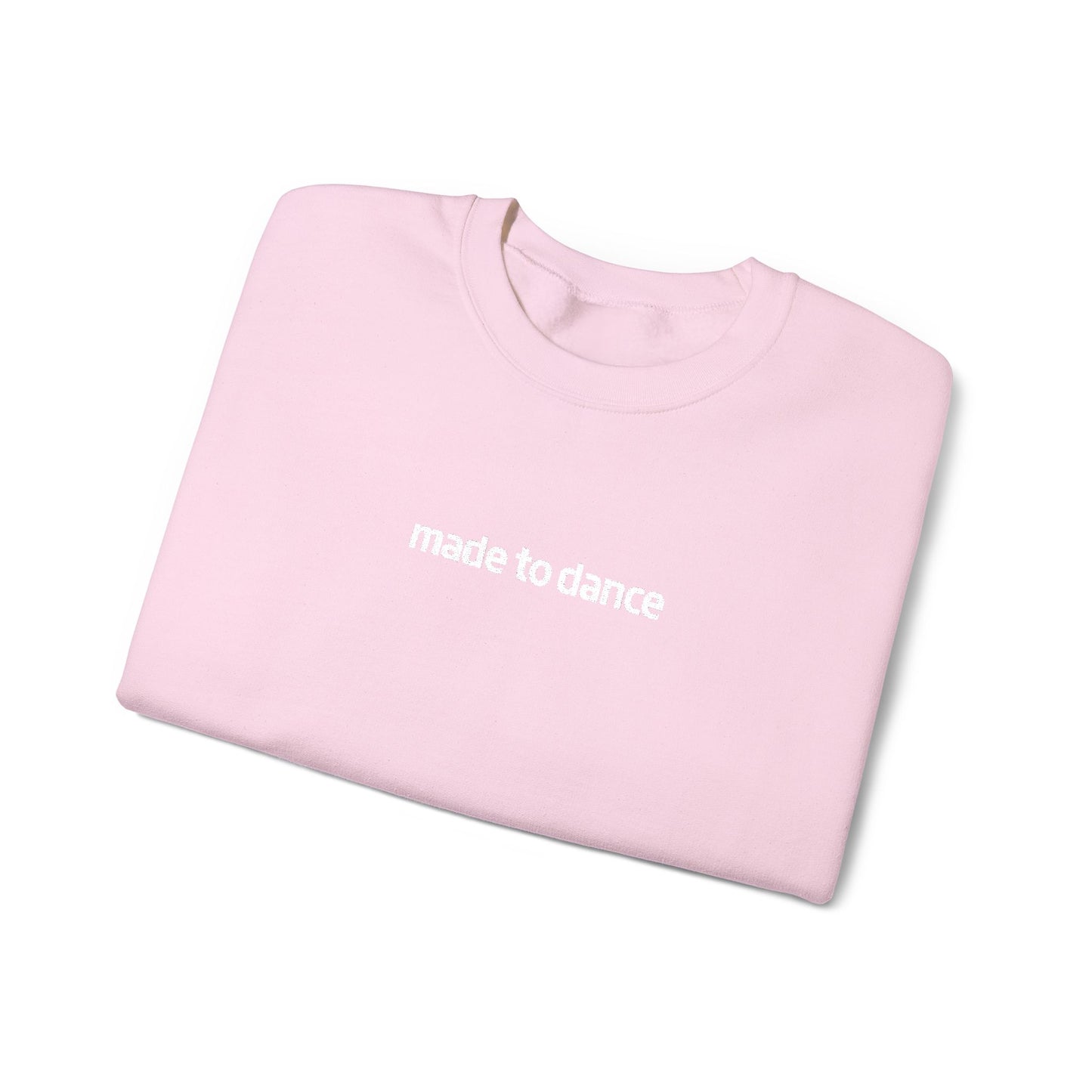 “Made to Dance" Unisex Heavy Blend™ Crewneck Sweatshirt – Embroidered Dance-Inspired Pullover for Adults & Kids
